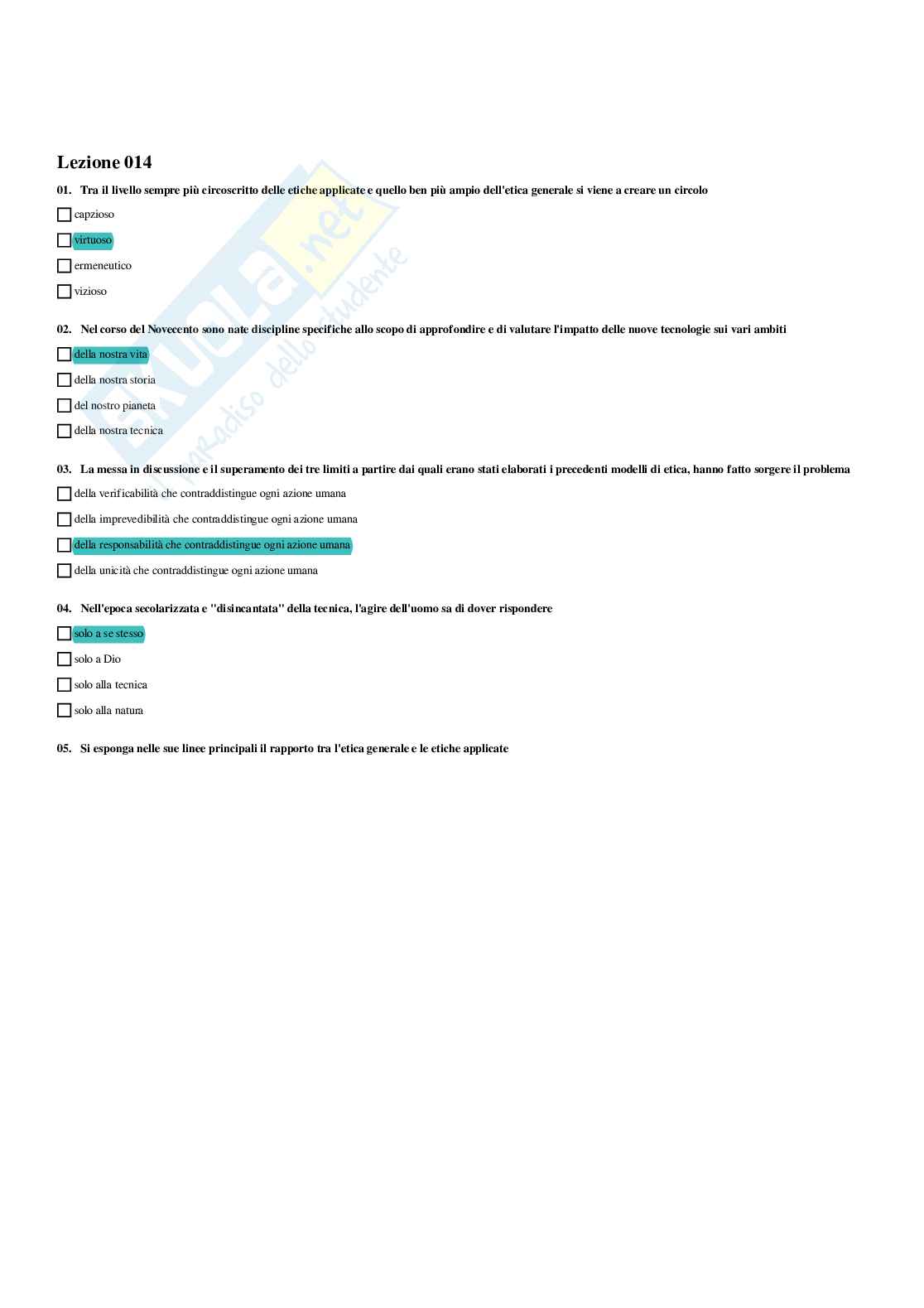 Paniere Etica della comunicazione - Risposte multiple - aggiornato (2026) Pag. 16