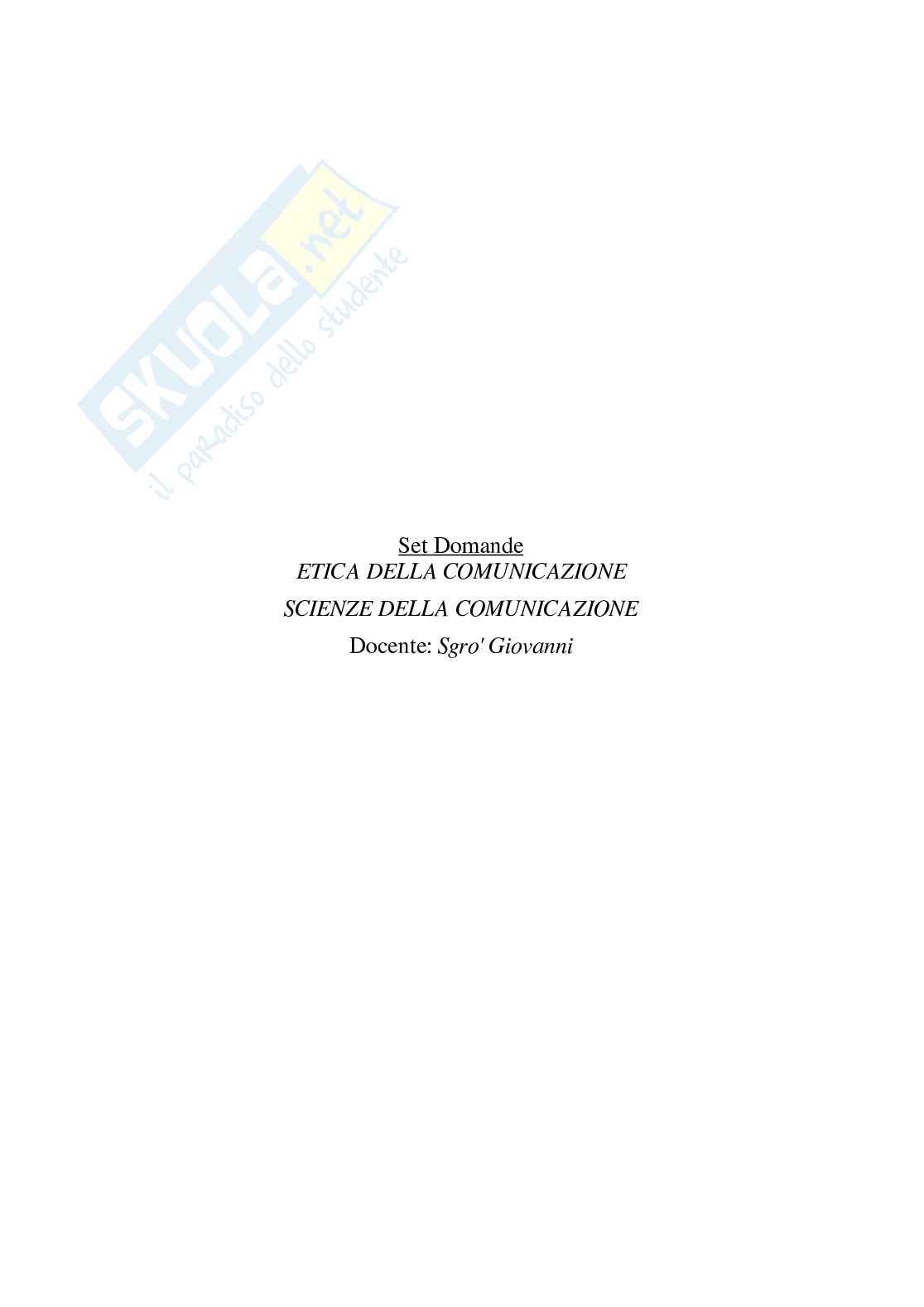 Paniere Etica della comunicazione - Risposte multiple - aggiornato (2026) Pag. 2