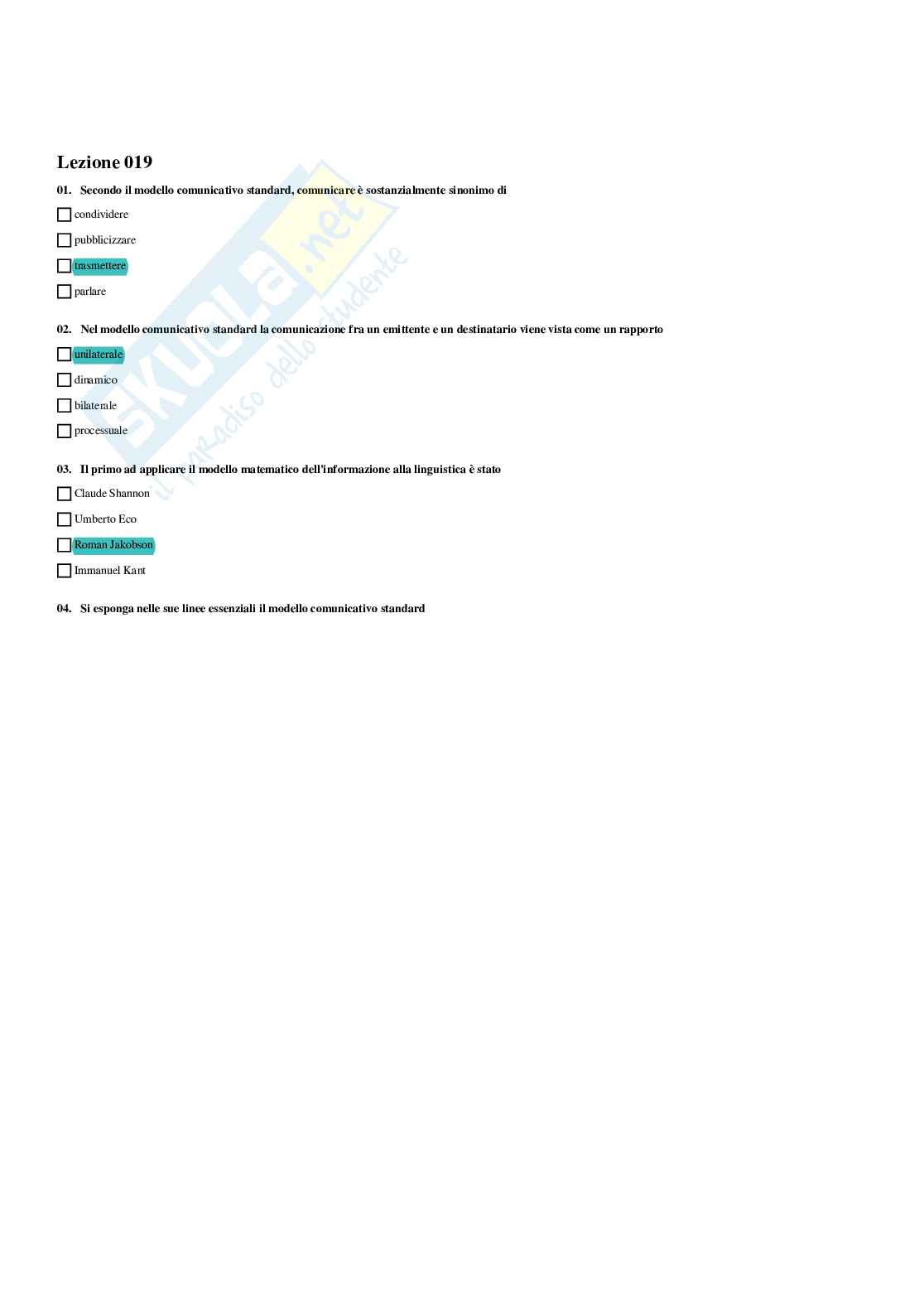 Paniere Etica della comunicazione - Risposte multiple - aggiornato (2026) Pag. 21