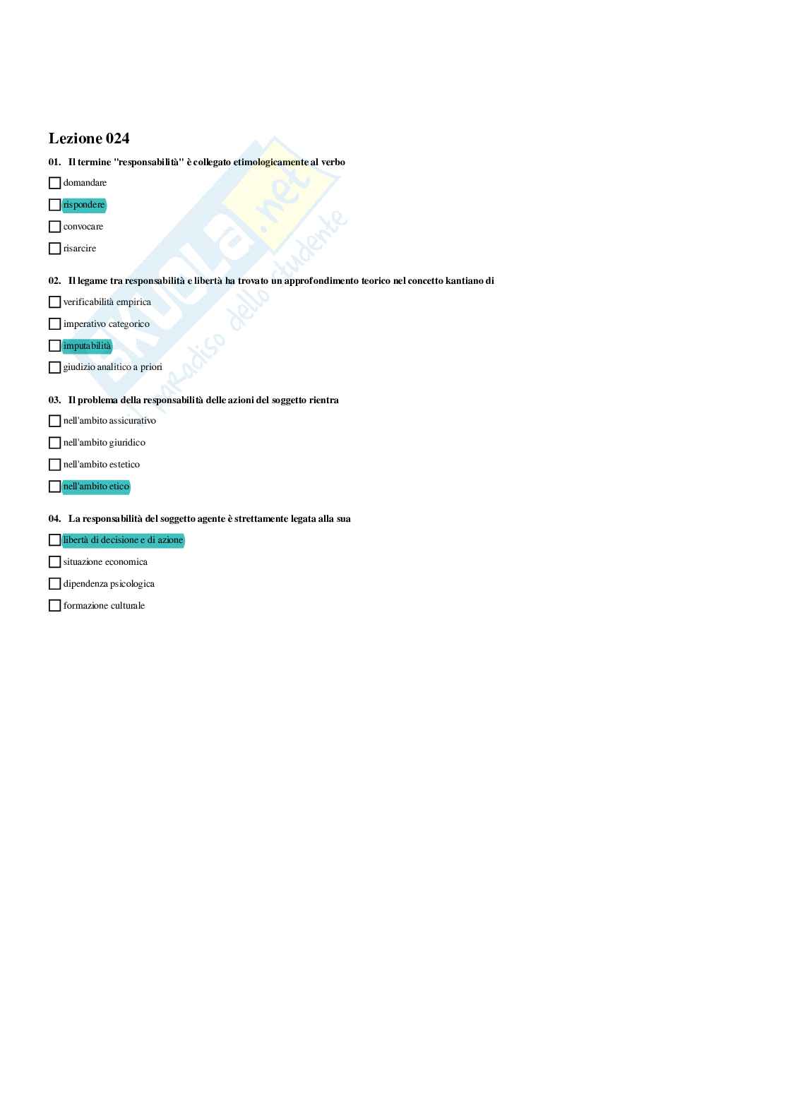 Paniere Etica della comunicazione - Risposte multiple - aggiornato (2026) Pag. 26