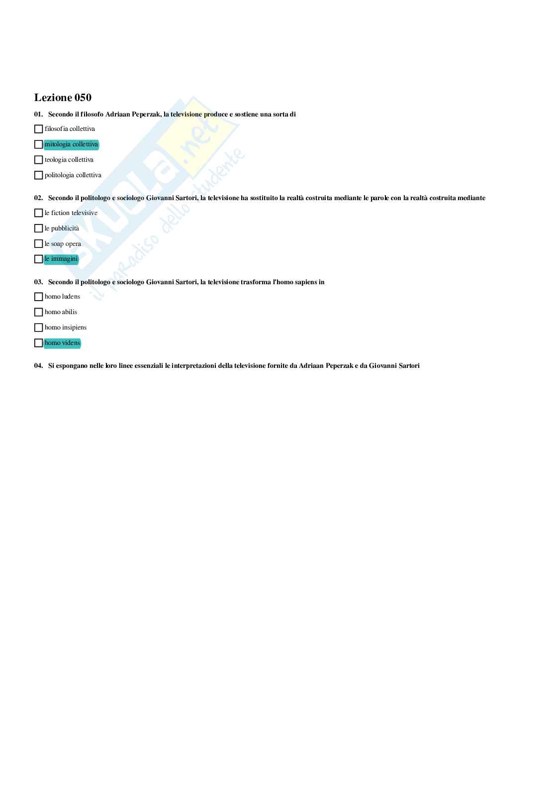 Paniere Etica della comunicazione - Risposte multiple - aggiornato (2026) Pag. 56