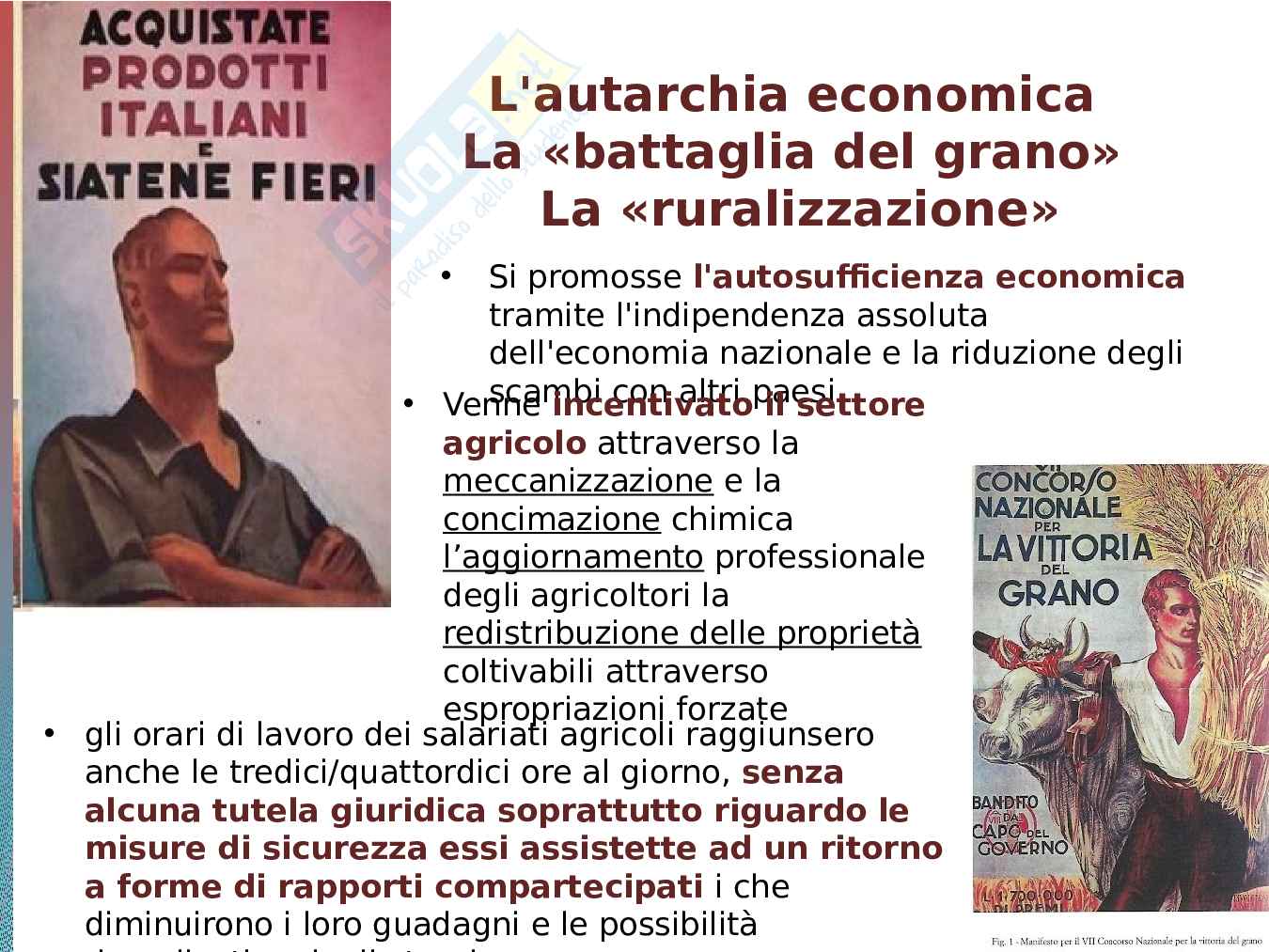 Presentazione ppt tesina fascismo per esame di Diritto del lavoro Pag. 6