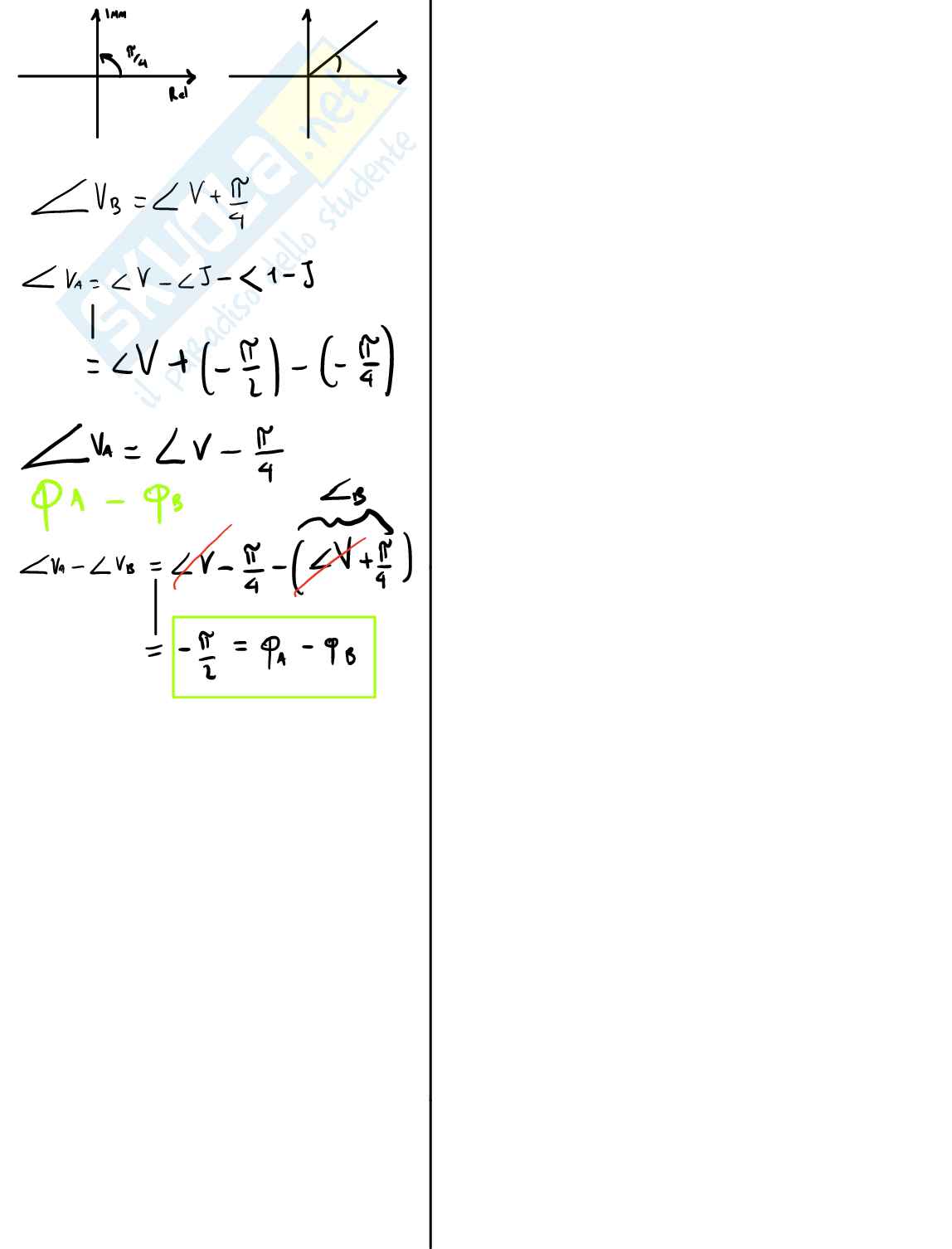 Esercitazione 12 Regime alternato sinusoidale (soluzioni + teoria) Pag. 6
