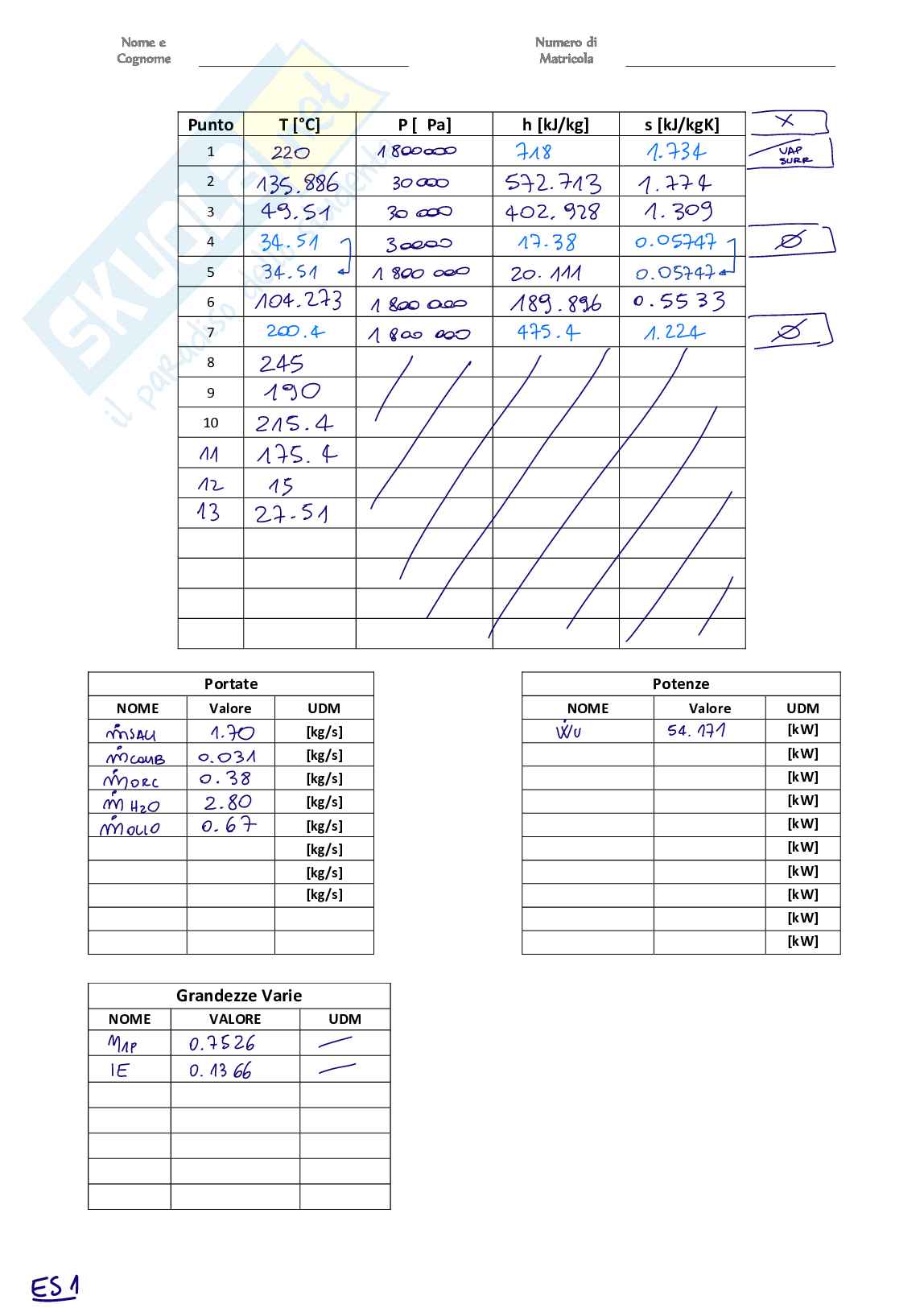 Esercizi Organic rankine cycles (Sistemi energetici) Pag. 11