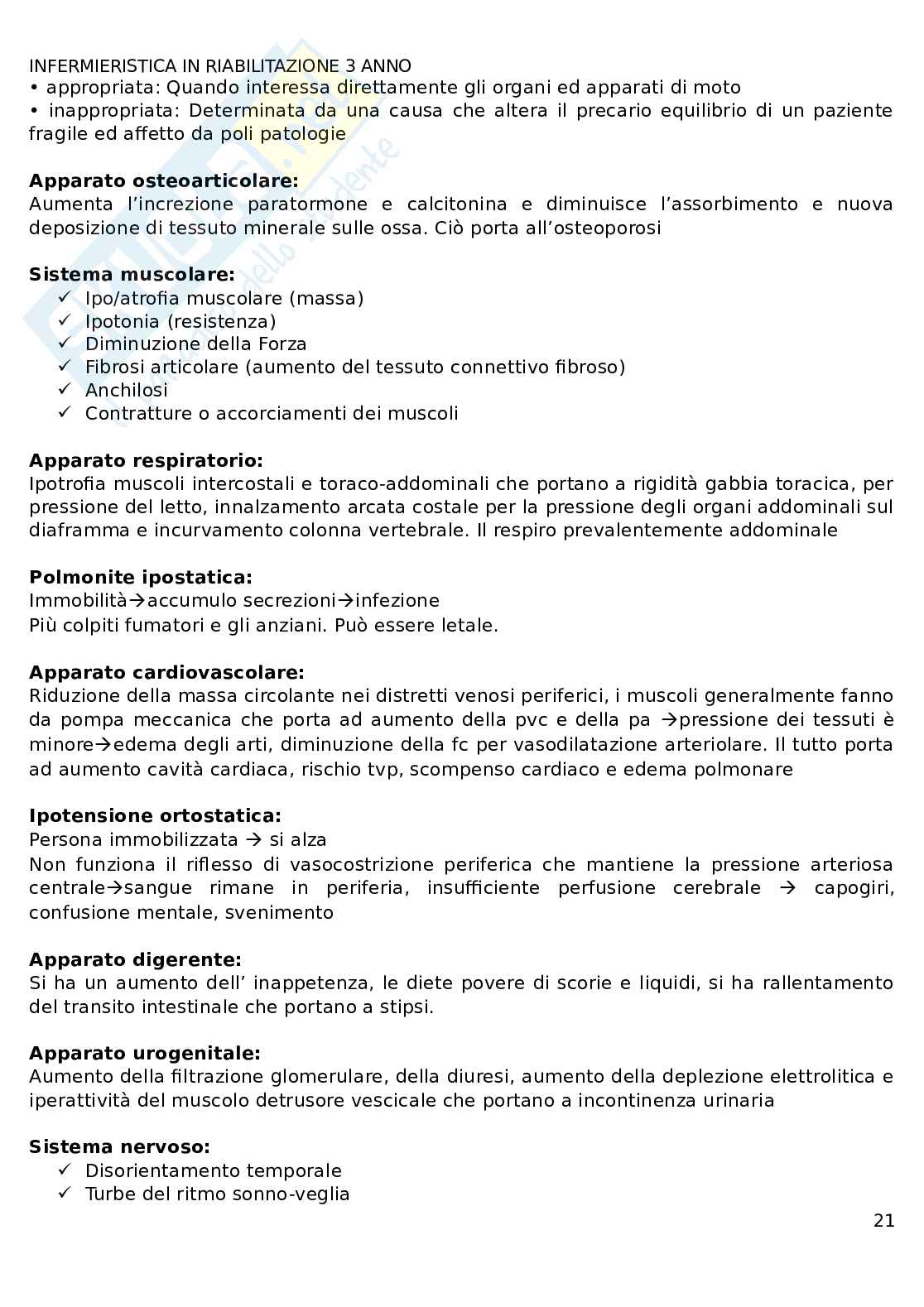 Infermieristica in riabilitazione  Pag. 21