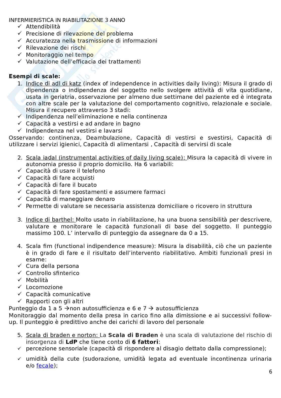 Infermieristica in riabilitazione  Pag. 6