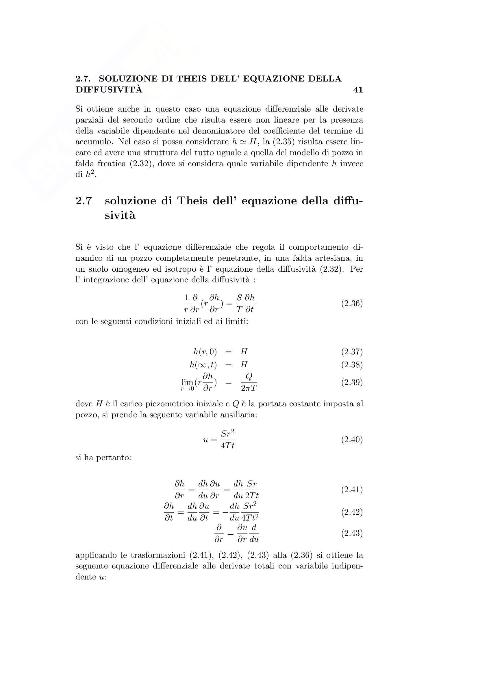 Ingegneria degli acquiferi - Appunti Pag. 41