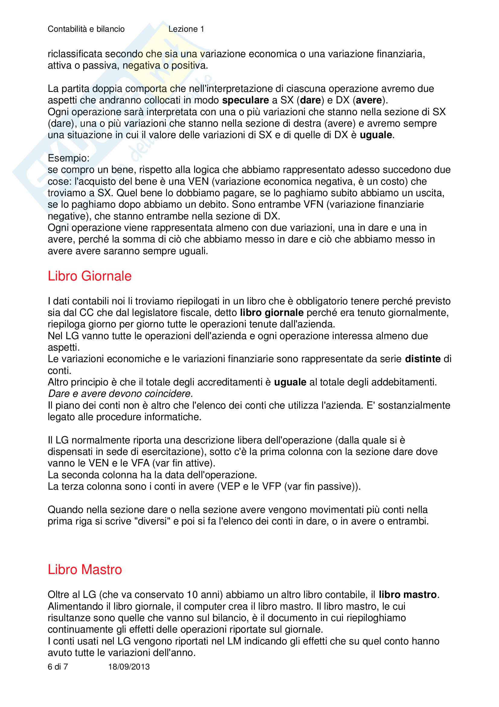 Fondamentali di contabilità generale Pag. 6