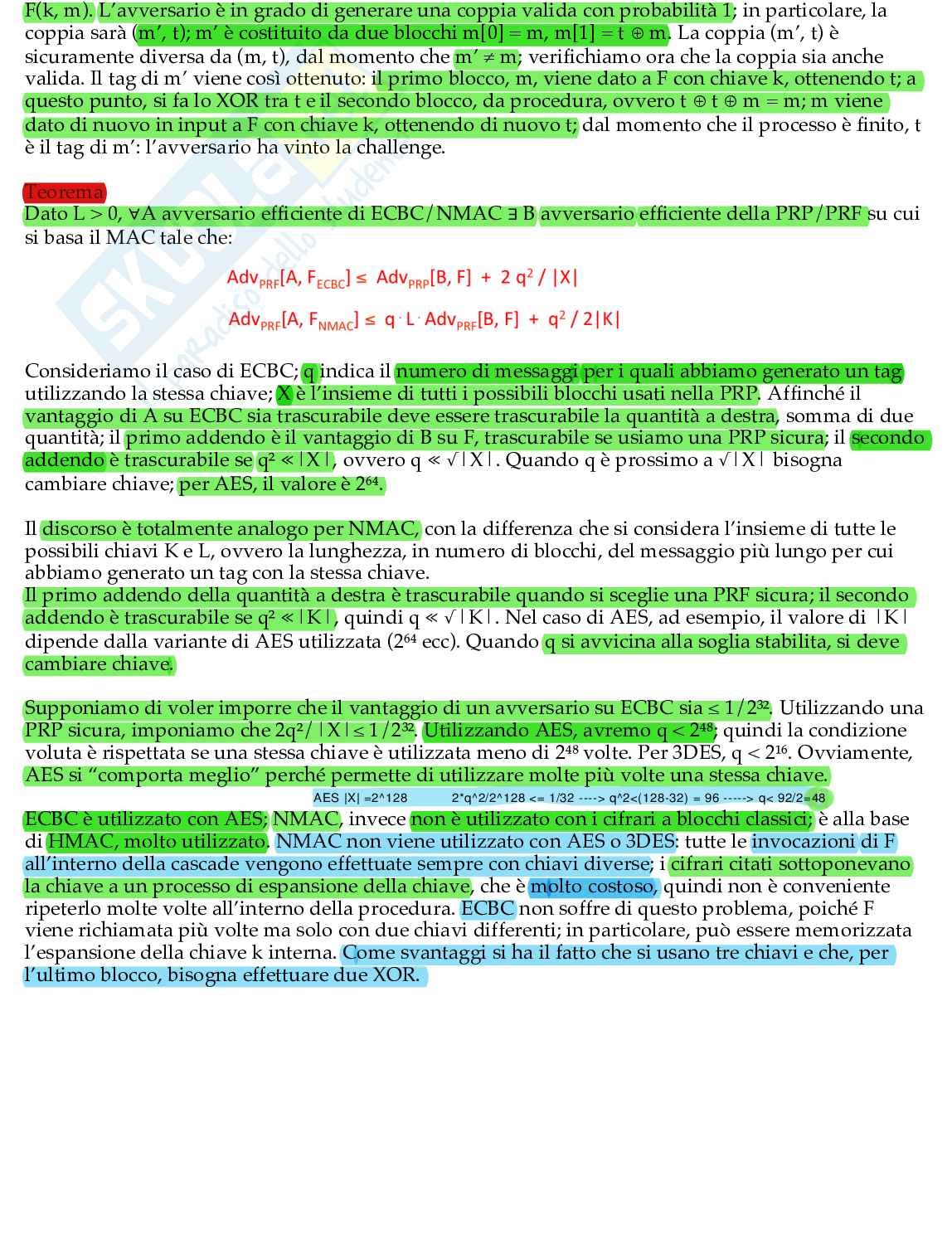 Algoritmi di crittografia Pag. 41