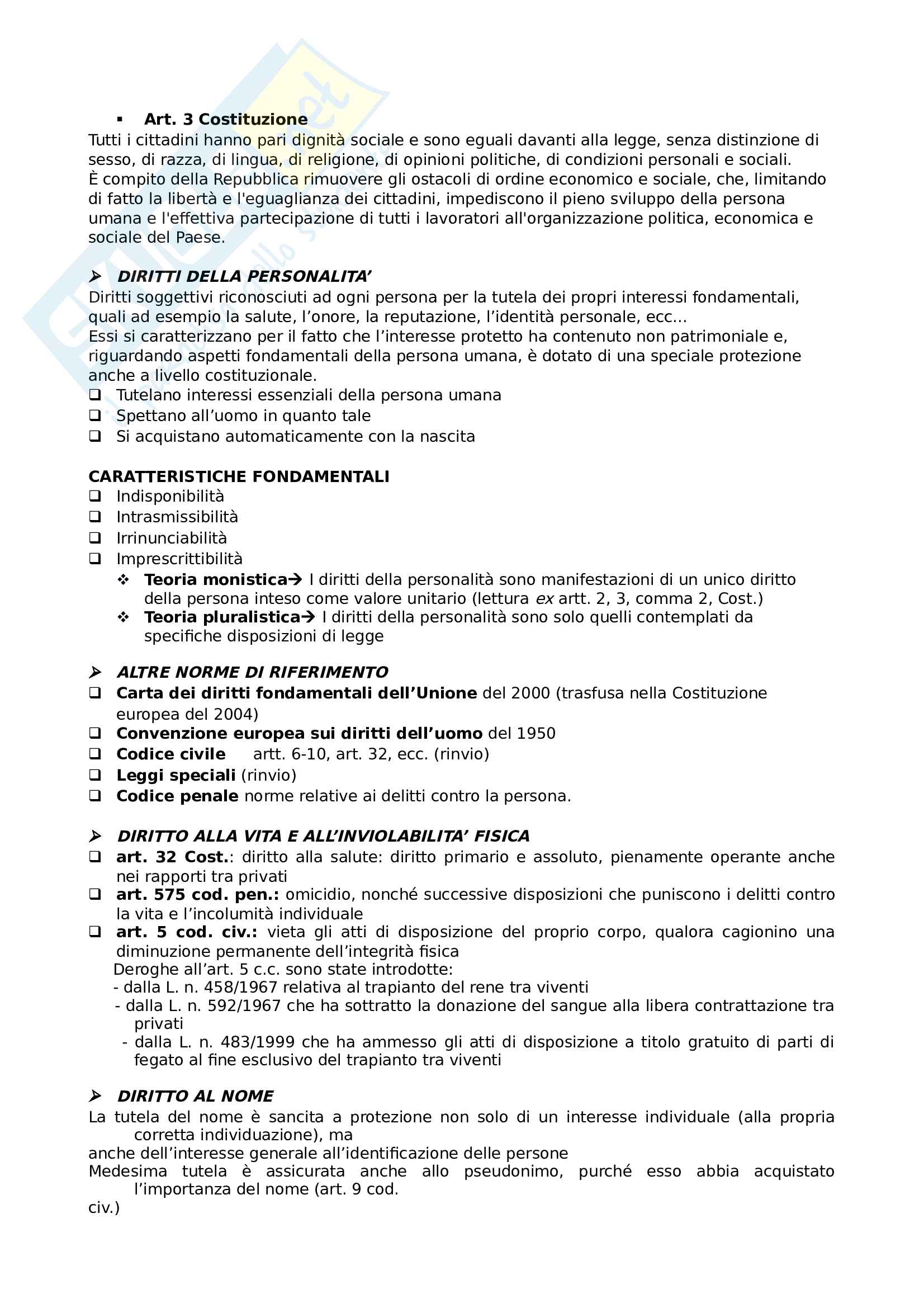 Diritto privato 2: i rapporti giuridici Pag. 6