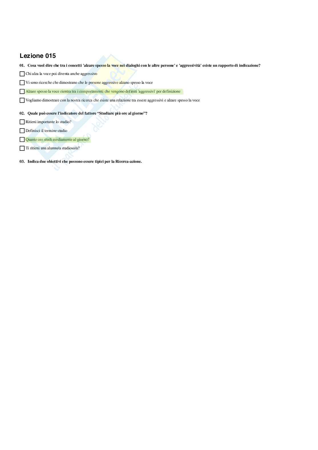 Paniere Pedagogia sperimentale - Risposte multiple - aggiornato (2026) Pag. 16