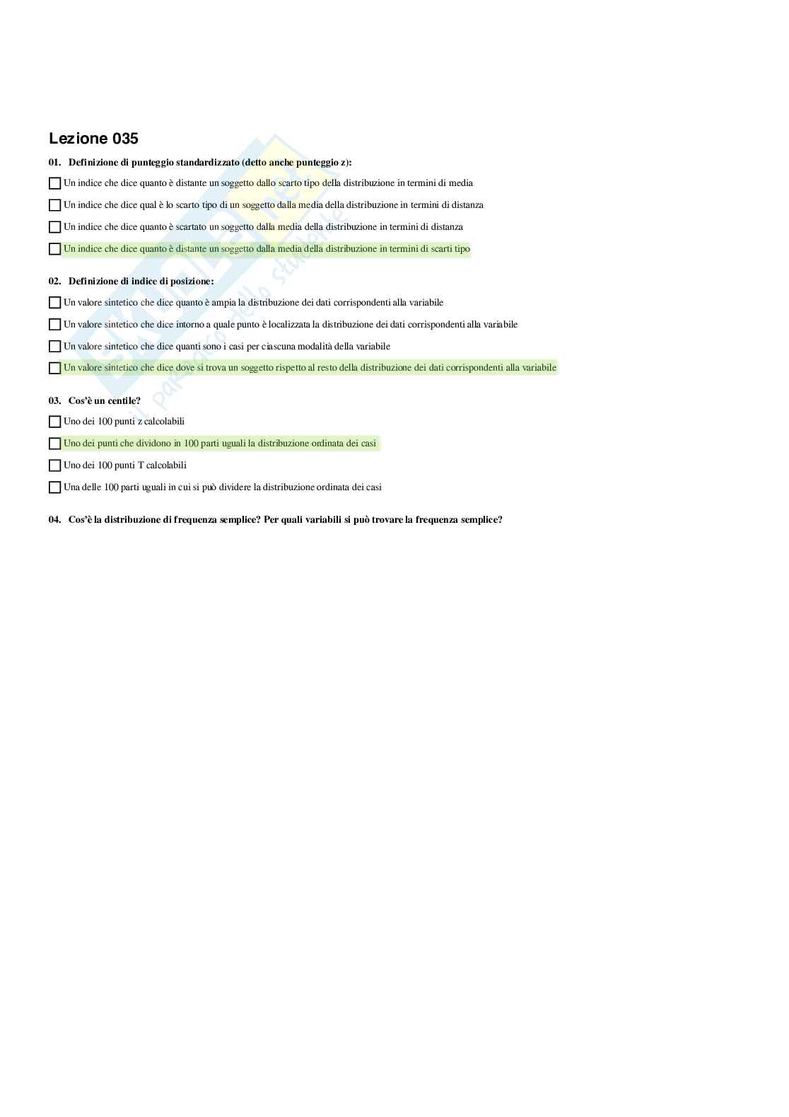 Paniere Pedagogia sperimentale - Risposte multiple - aggiornato (2026) Pag. 36