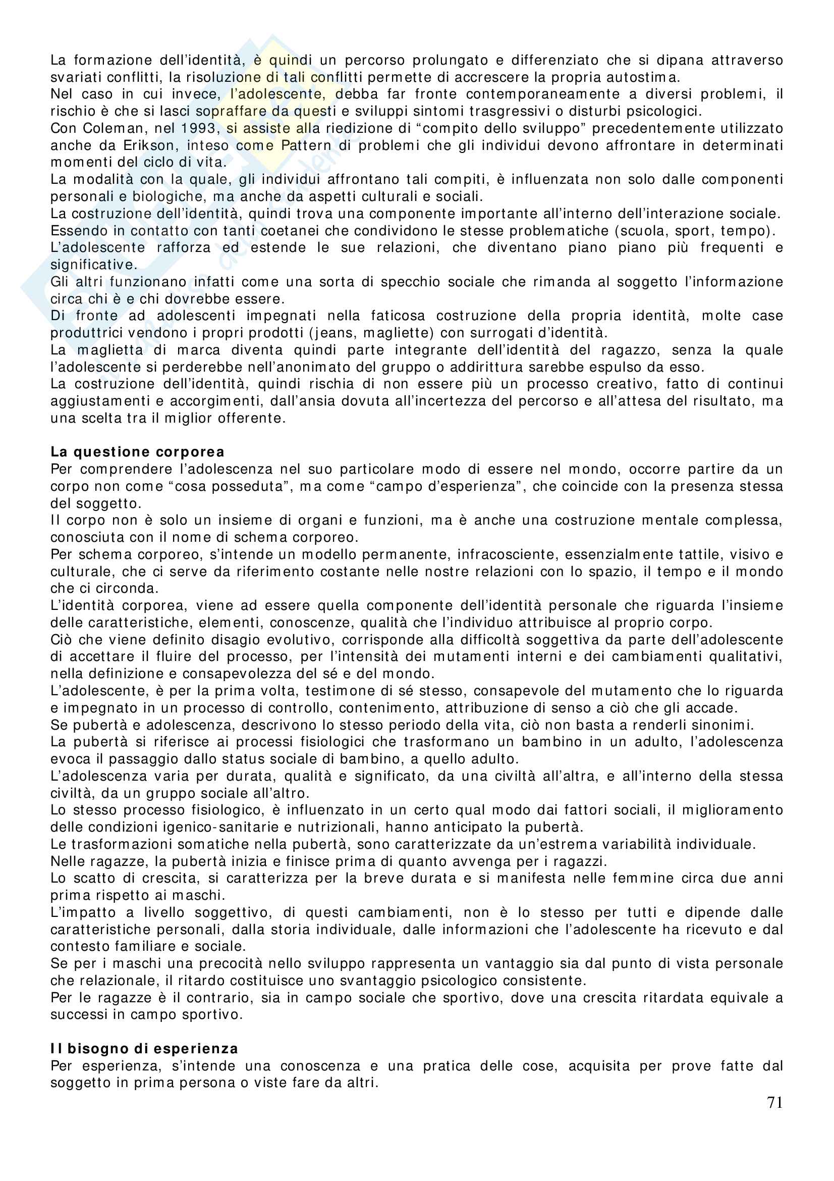 Appunti del corso Psicologia del ciclo di vita Pag. 71