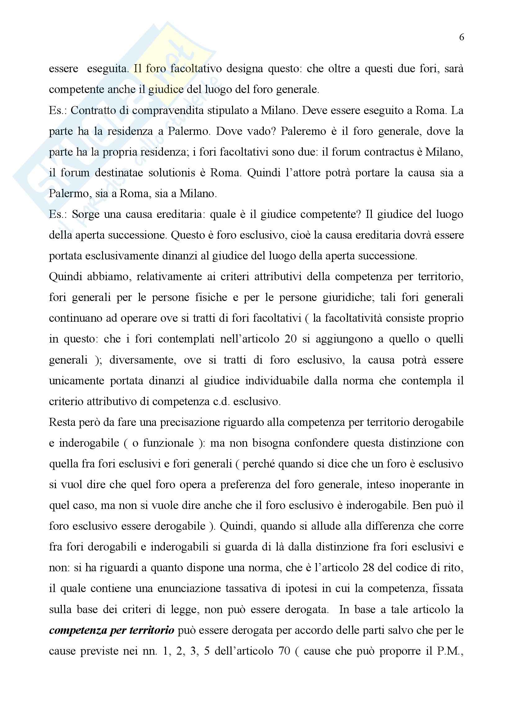 Diritto processuale civile - Esercizi Pag. 6