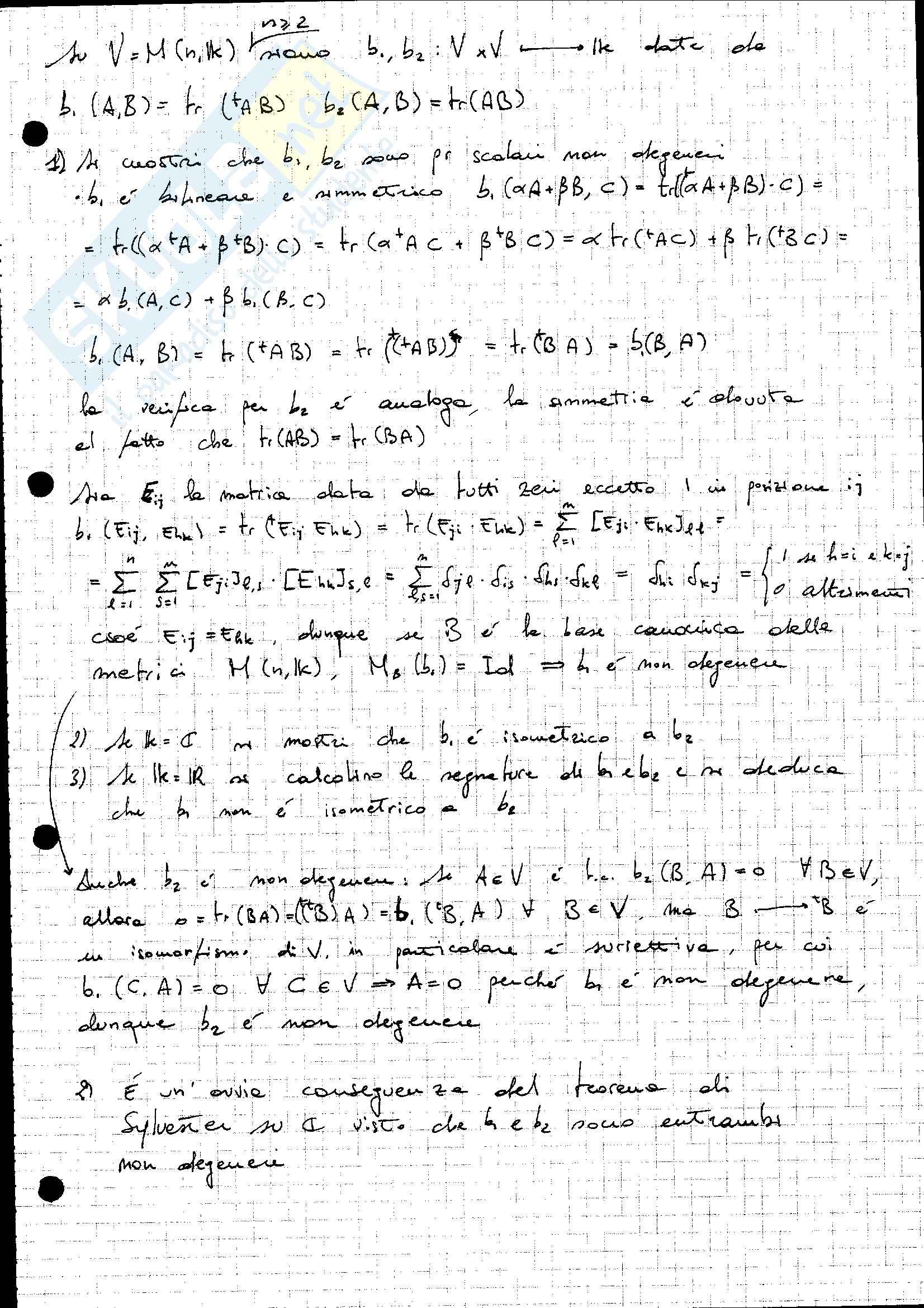 Parte 2, Geometria analitica e algebra lineare Pag. 51