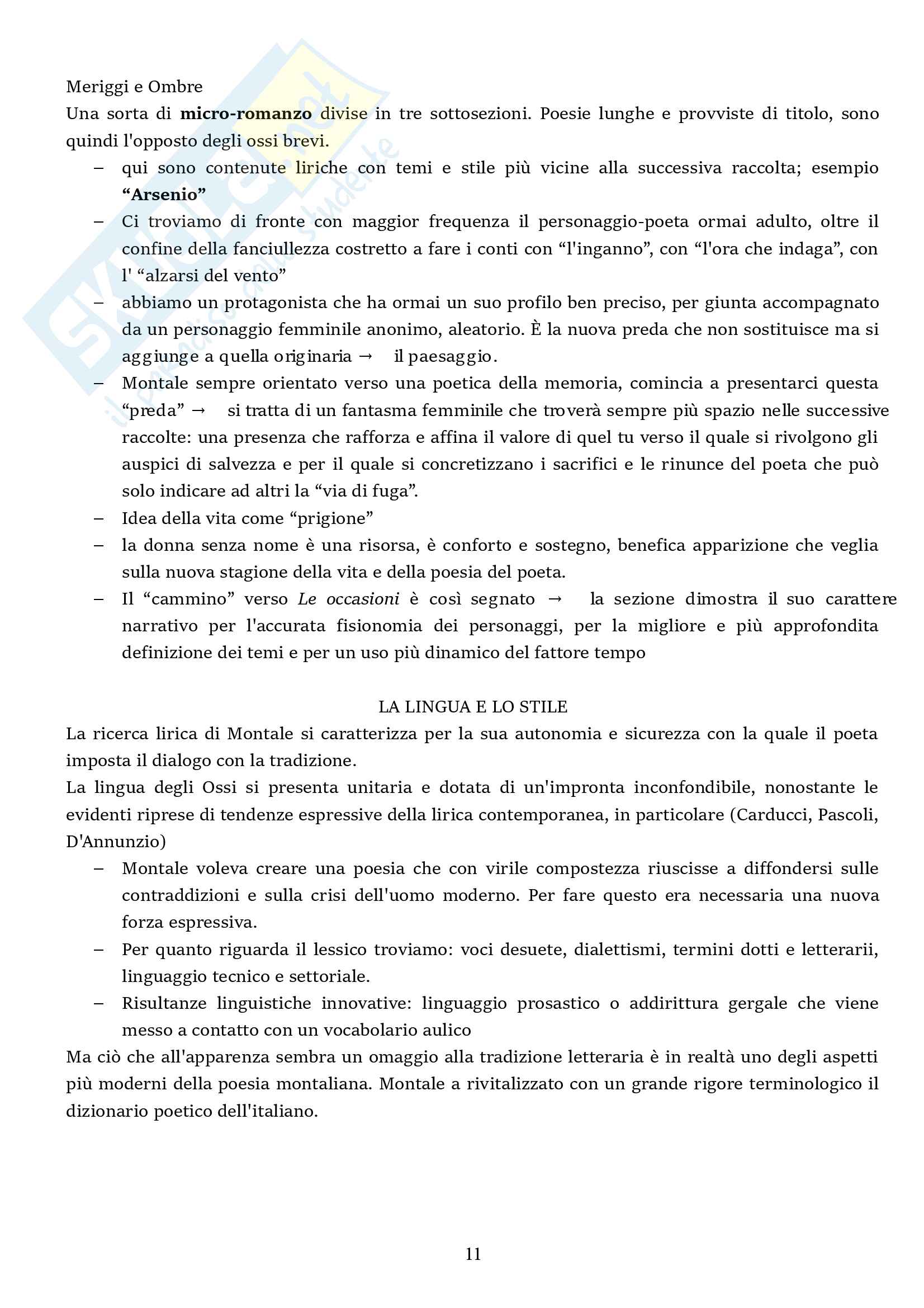 Ossi Di Seppia Di Montale Appunti Di Letteratura