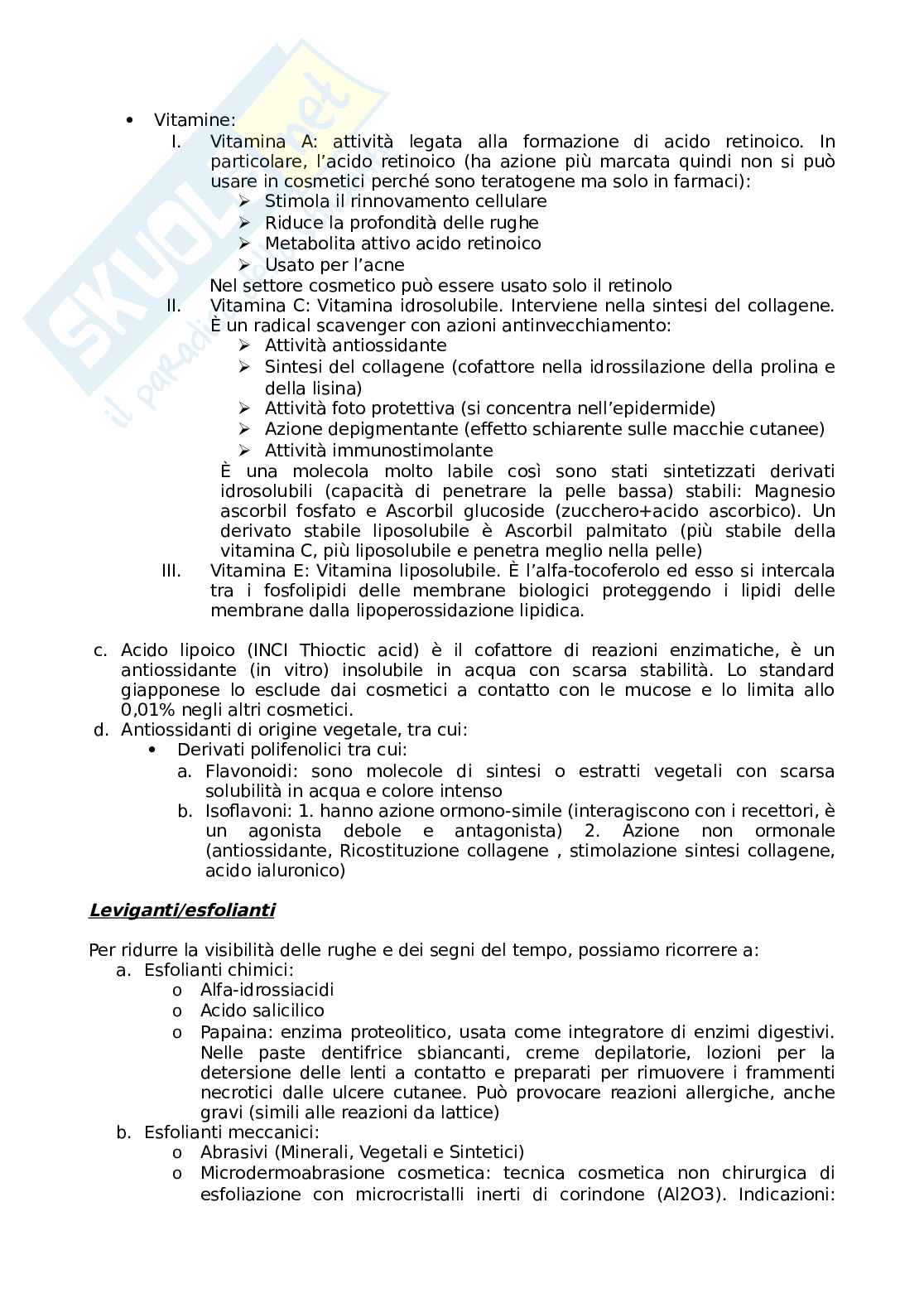 Appunti di Prodotti cosmetici Pag. 66