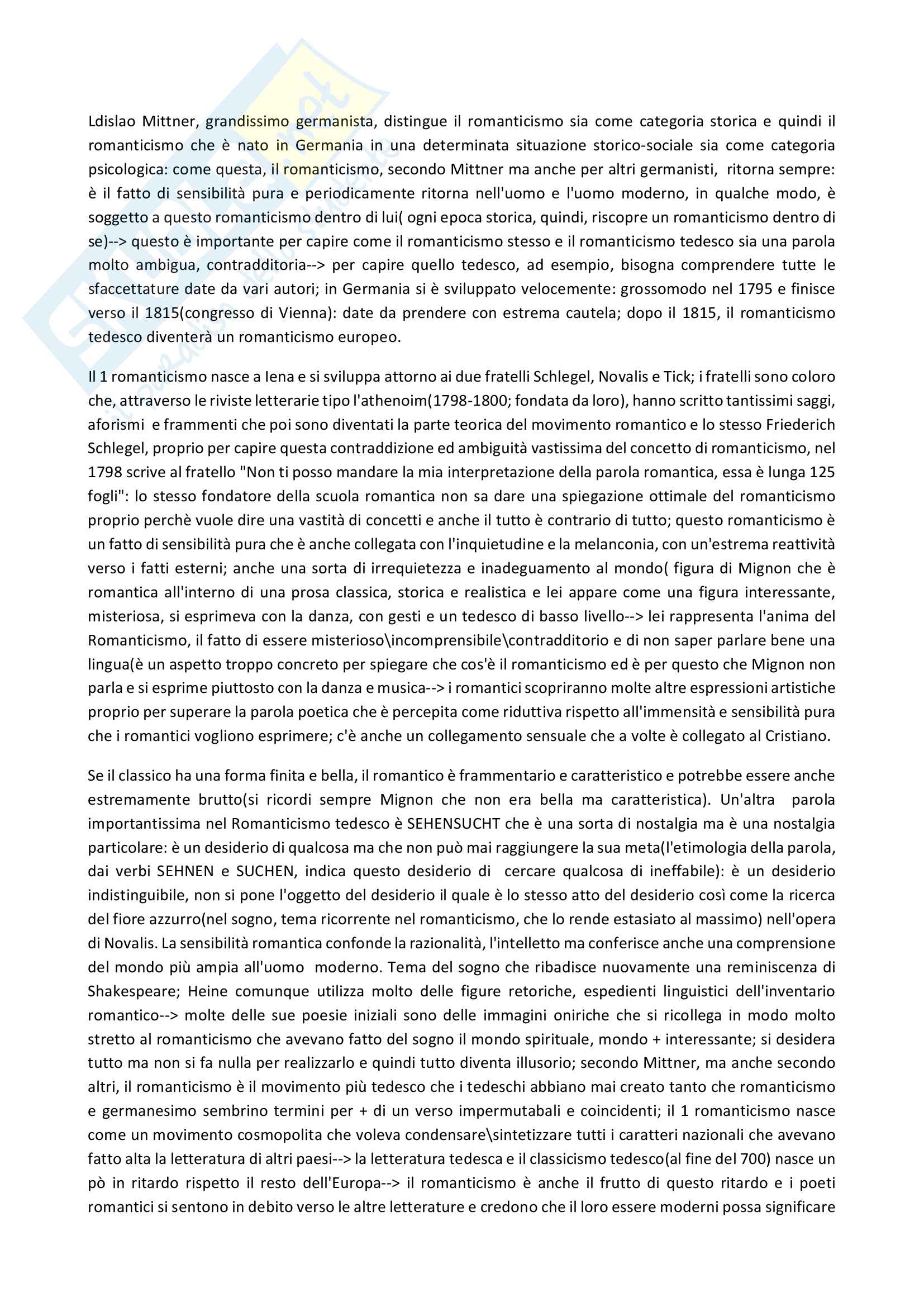 Appunti su Heine - Romanticismo Pag. 2