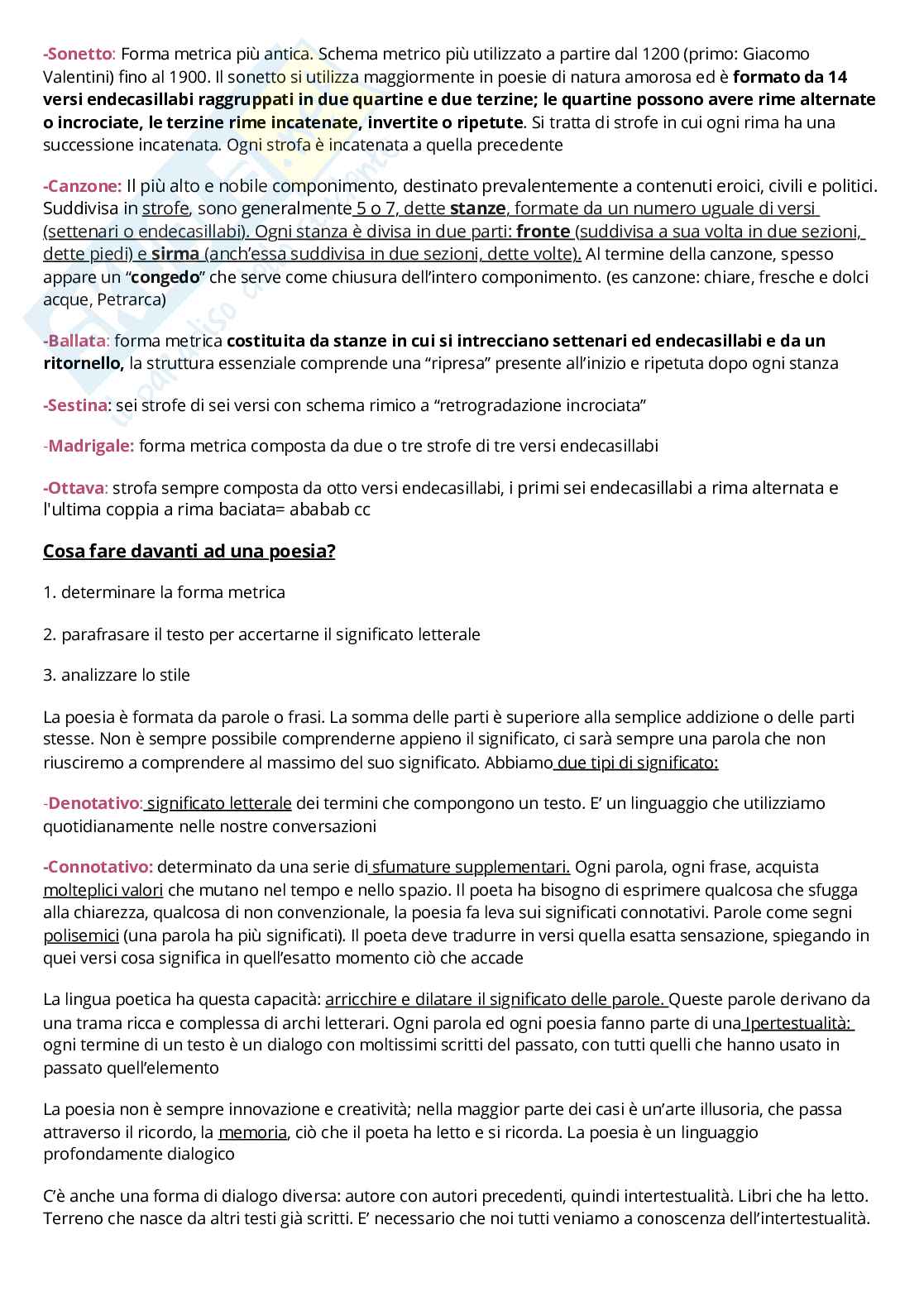 Letteratura italiana  Pag. 6
