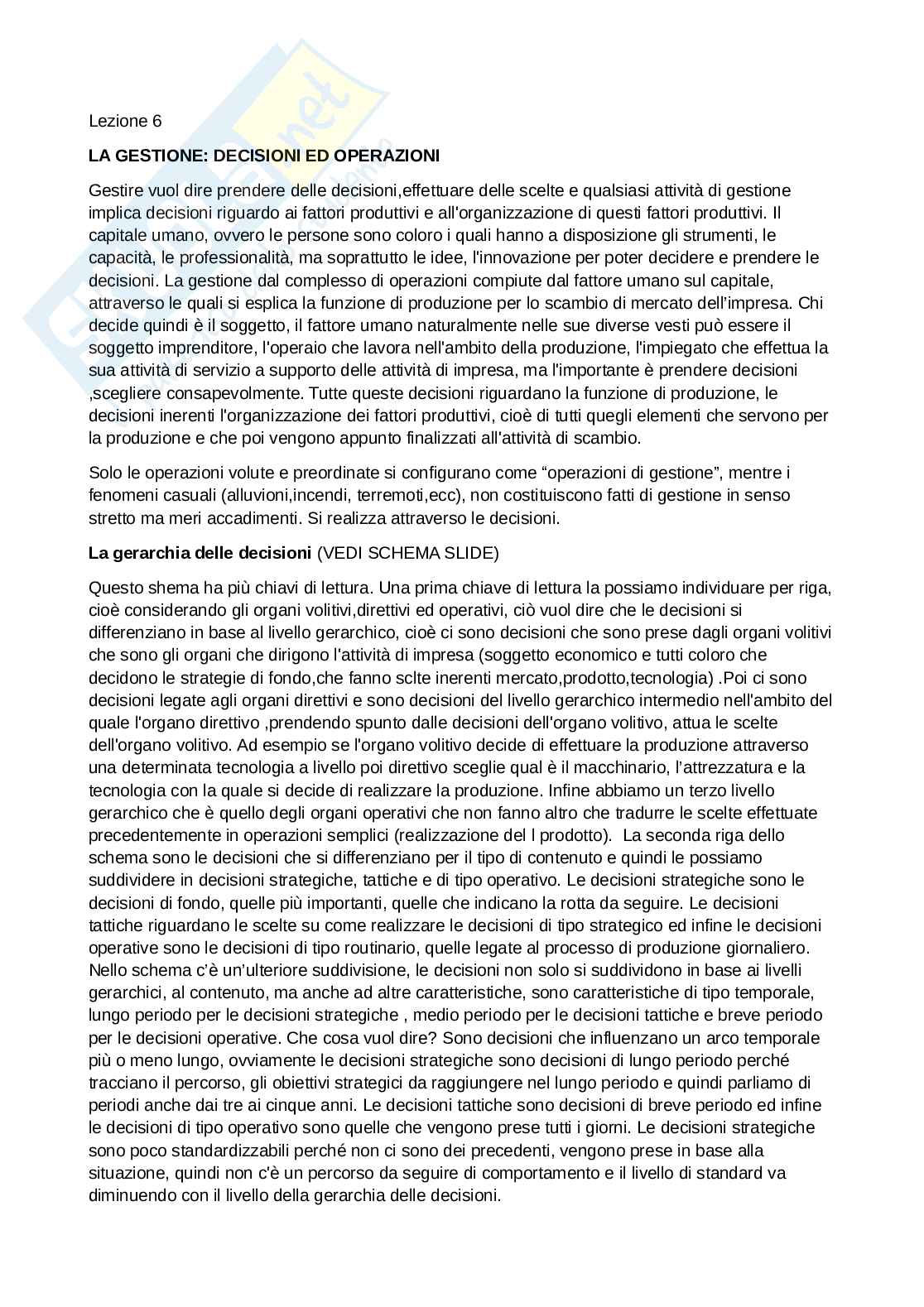  Operazioni di gestione Pag. 1