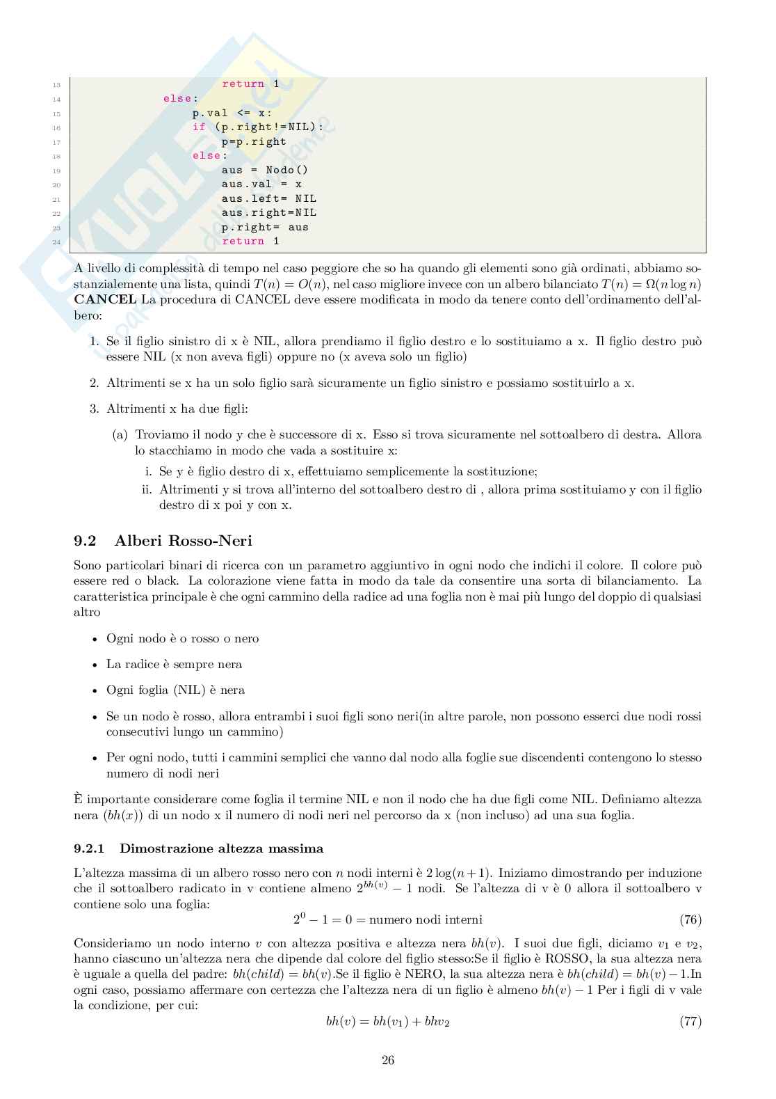 Appunti Algoritmi e strutture dati Pag. 26