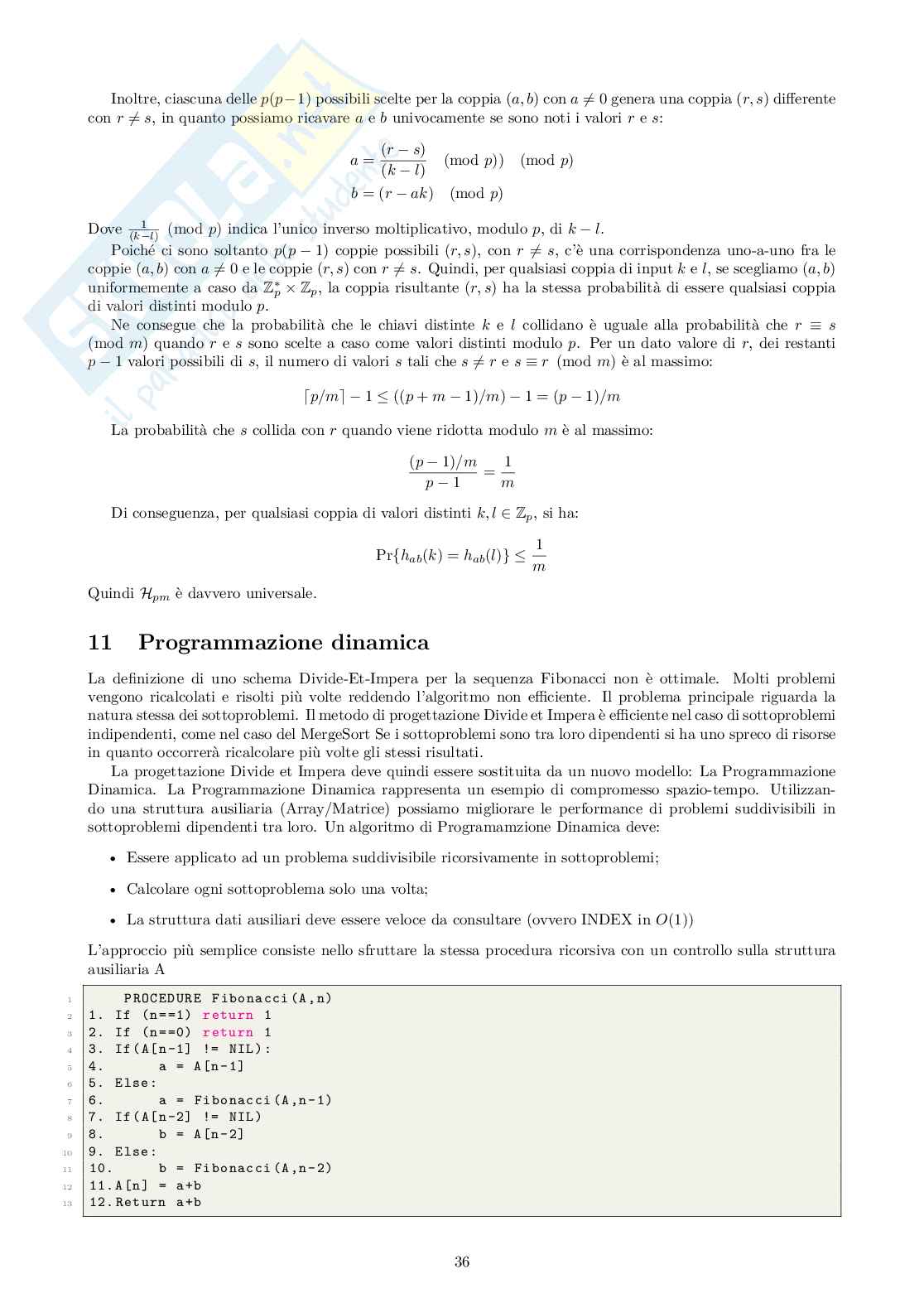 Appunti Algoritmi e strutture dati Pag. 36