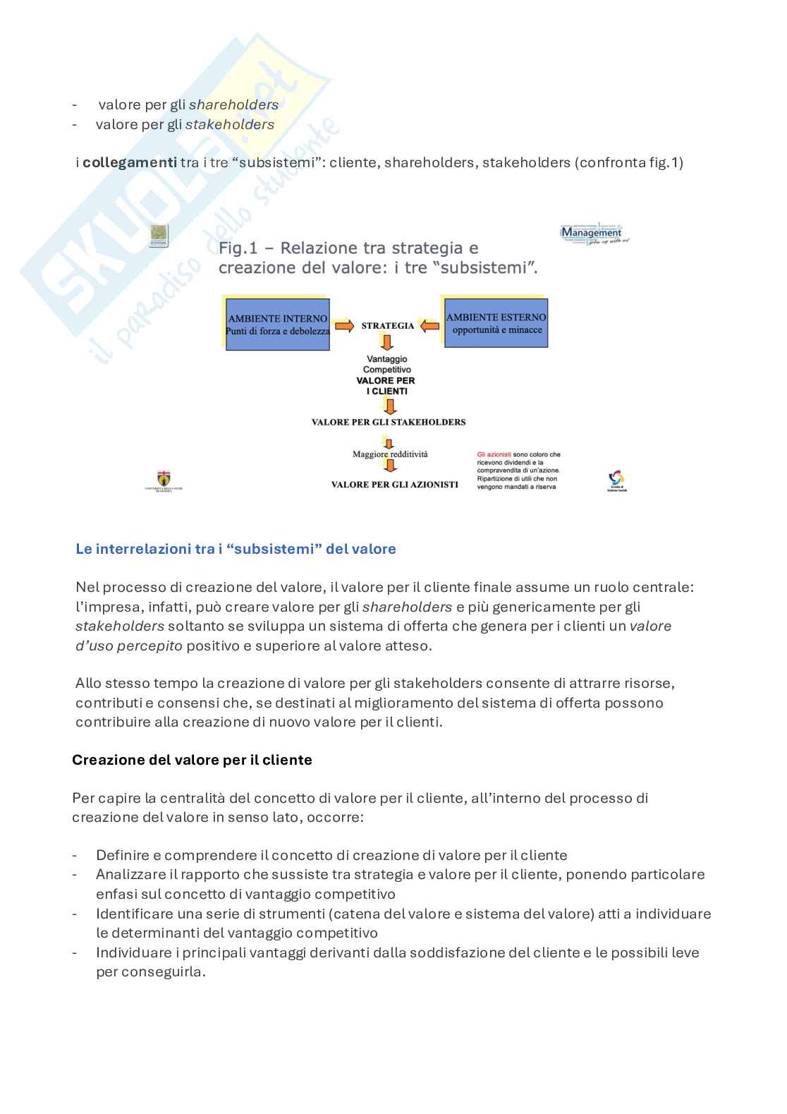 Appunti di Management strategico e decision making Pag. 2