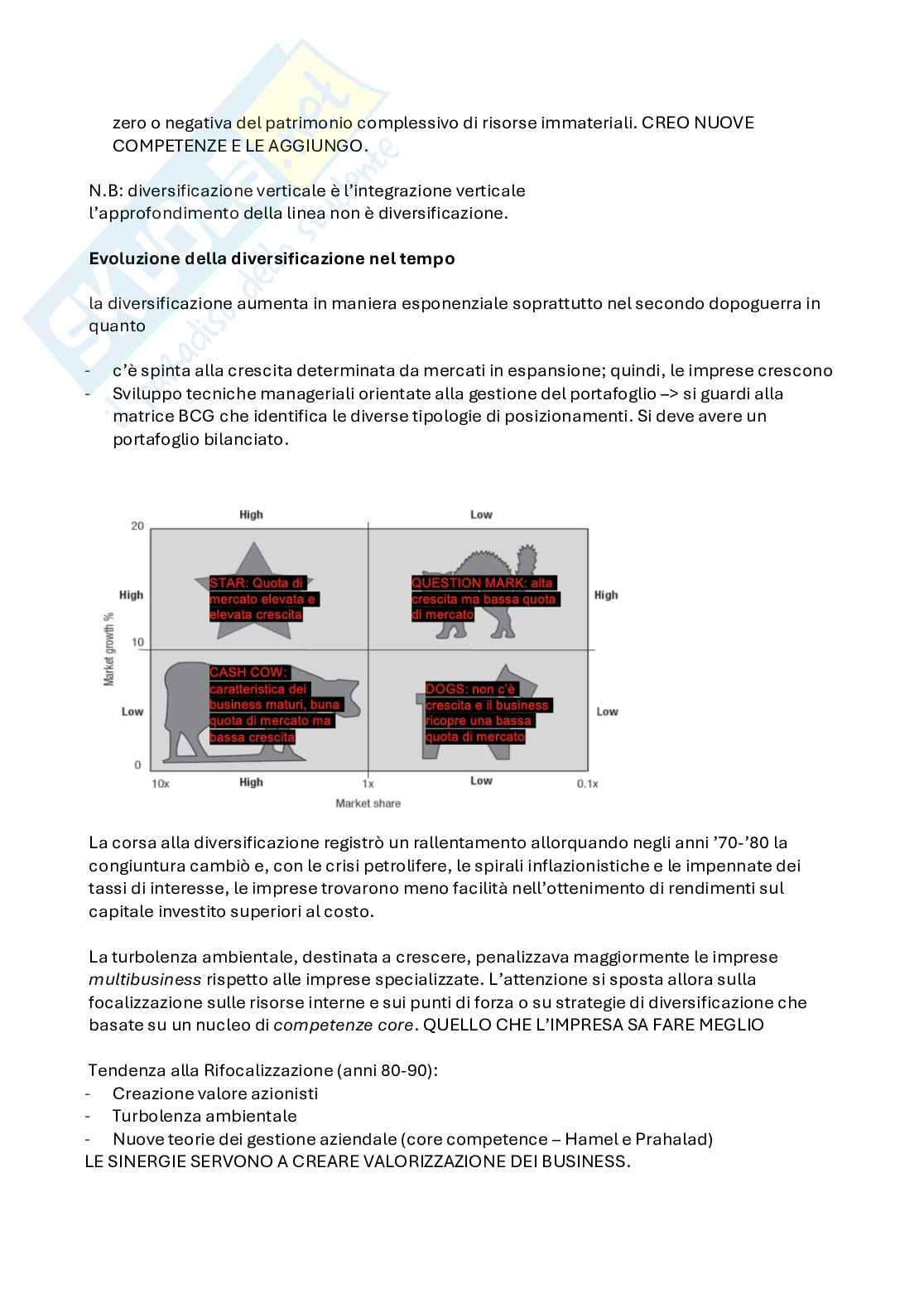 Appunti di Management strategico e decision making Pag. 21