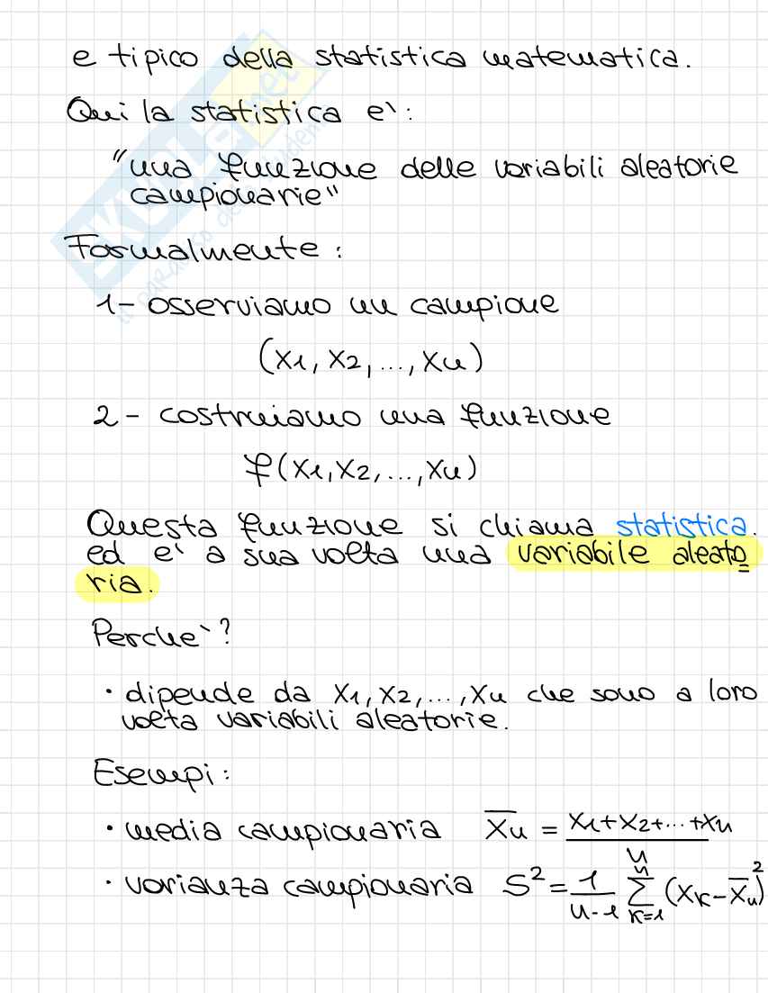 Appunti completi Probabilità e statistica (Terza parte) Pag. 6