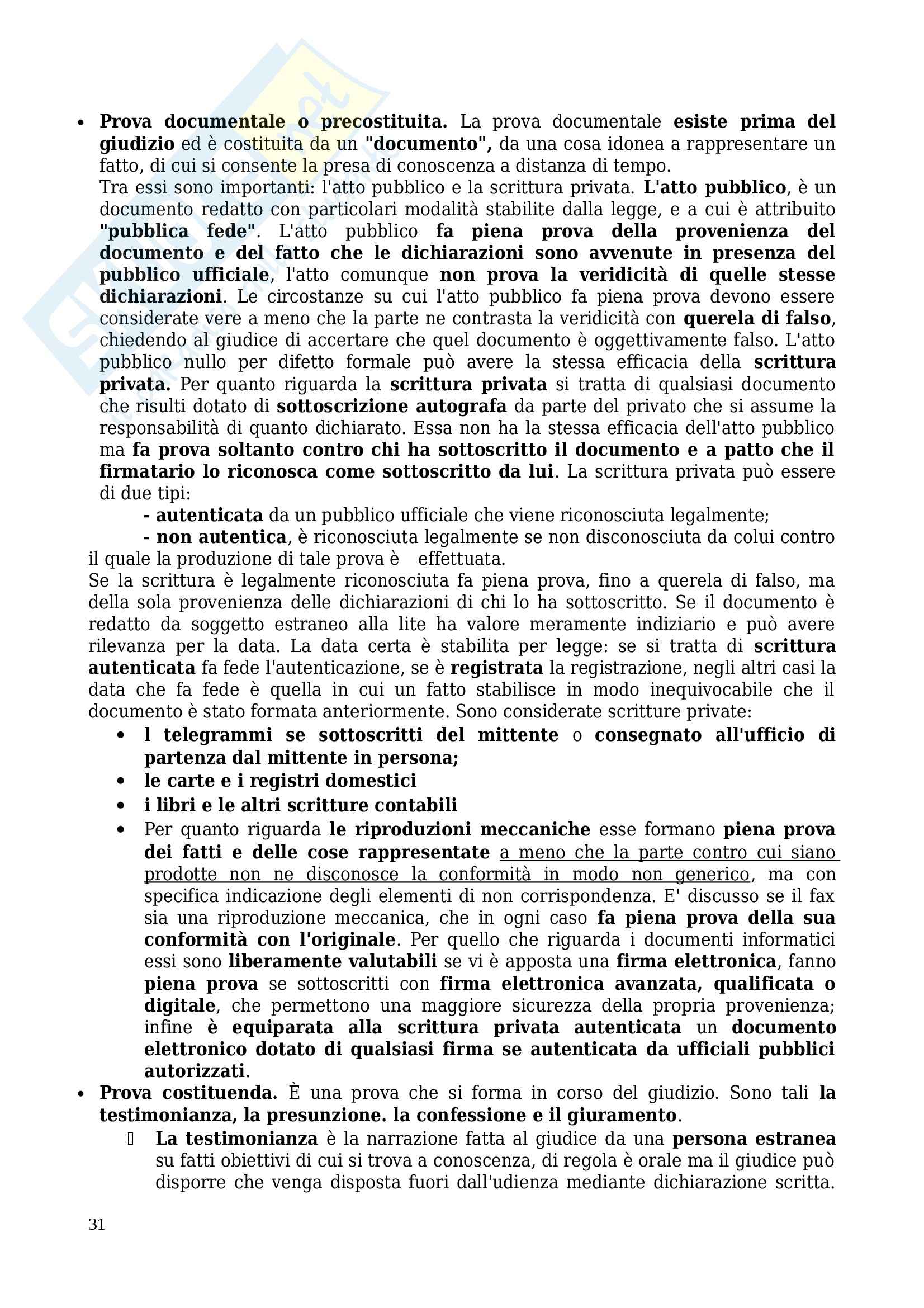 Riassunto esame Diritto privato, prof. Sartori, libro consigliato Manuale di diritto privato, Torrente, Schlesinger Pag. 31