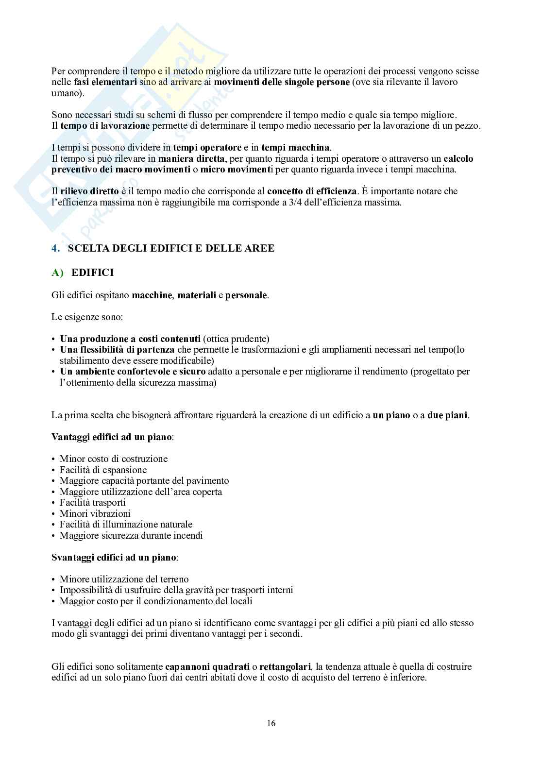Operations Management – Teoria completa in 8 capitoli (stabilimento, layout, qualità) Pag. 16