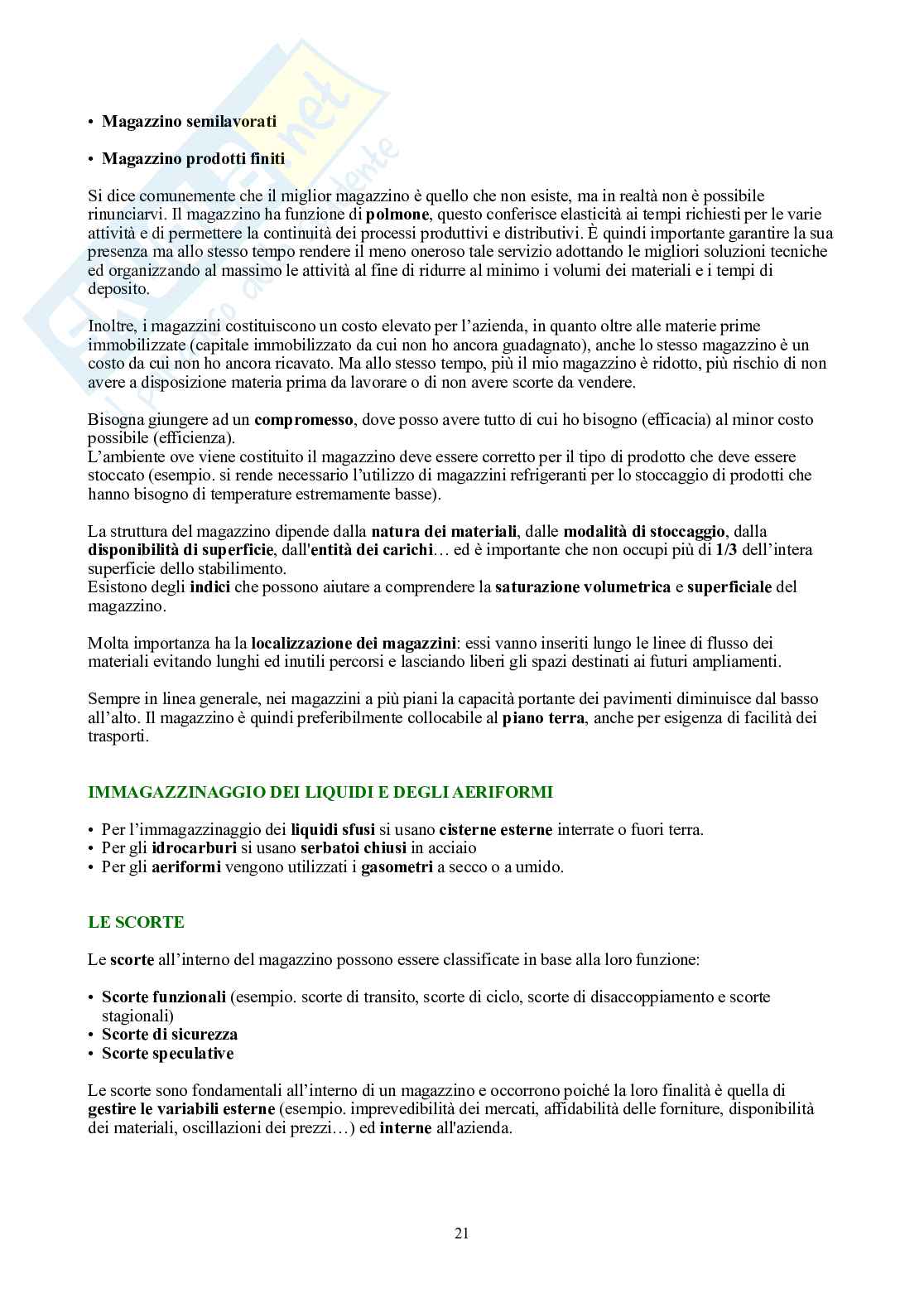 Operations Management – Teoria completa in 8 capitoli (stabilimento, layout, qualità) Pag. 21