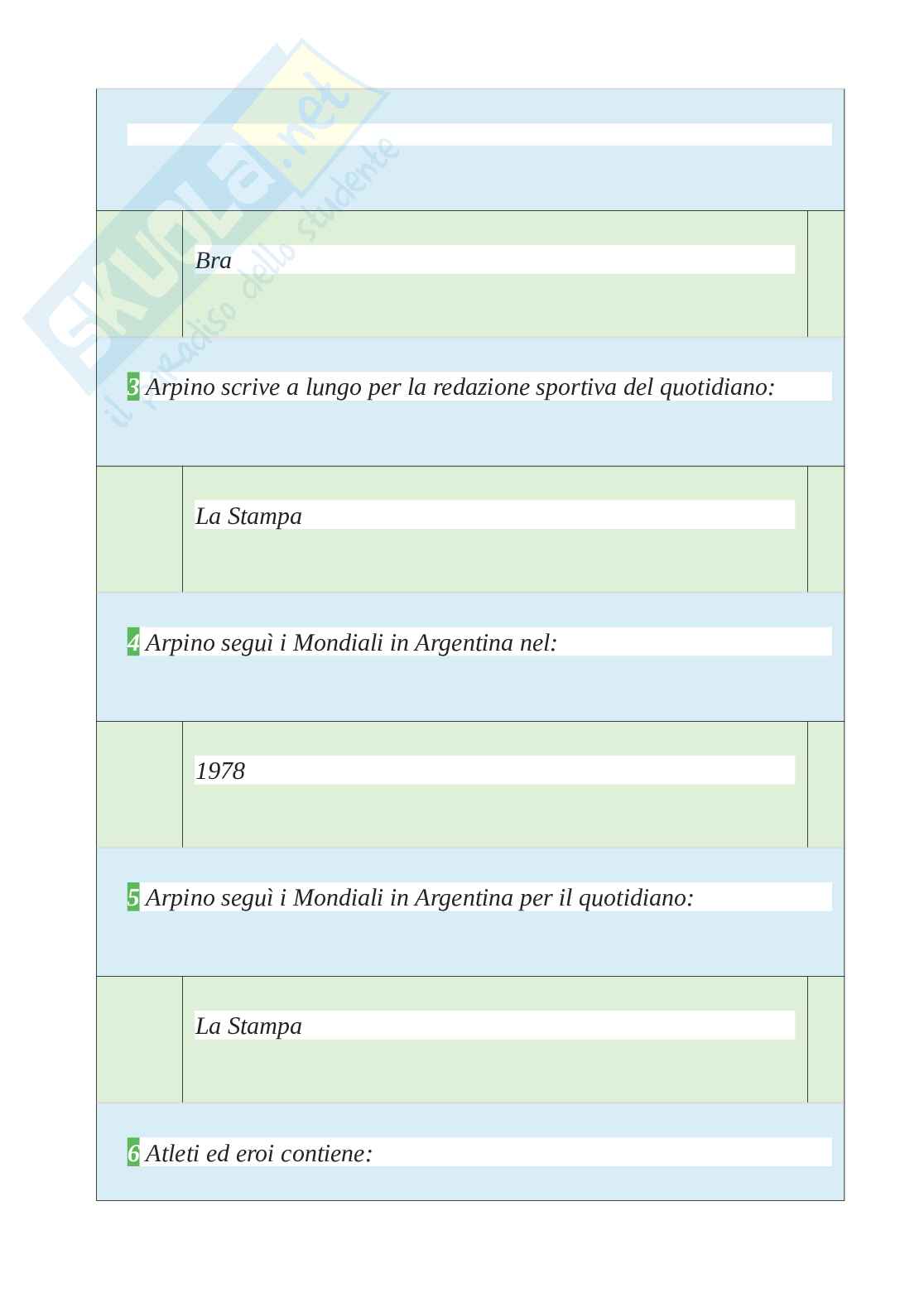 Tutte le 800 domande e risposte esame di Lettura e sport - 140 Pagine - Aggiornate a Novembre 2022 Pag. 11