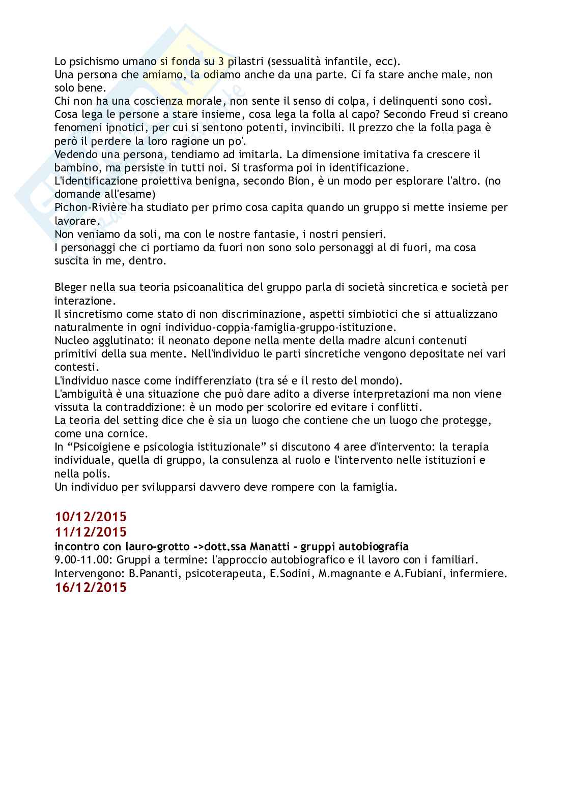 Appunti Psicodinamica dei gruppi Pag. 16