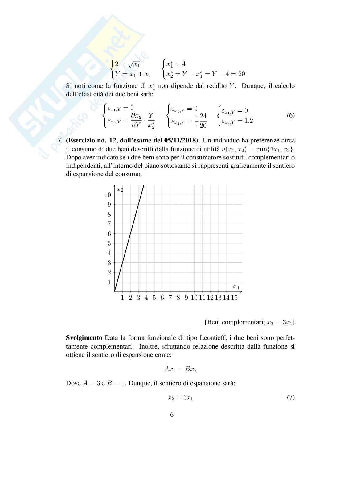 Esercitazione Panieri di Economia politica 1 Pag. 6