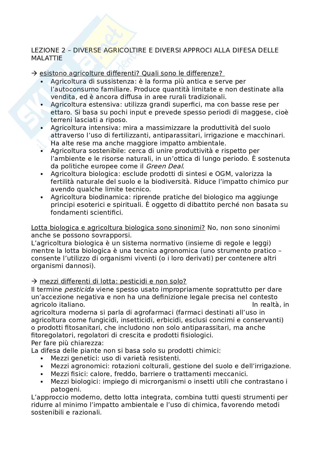 Appunti di patologia delle derrate vegetali  Pag. 2