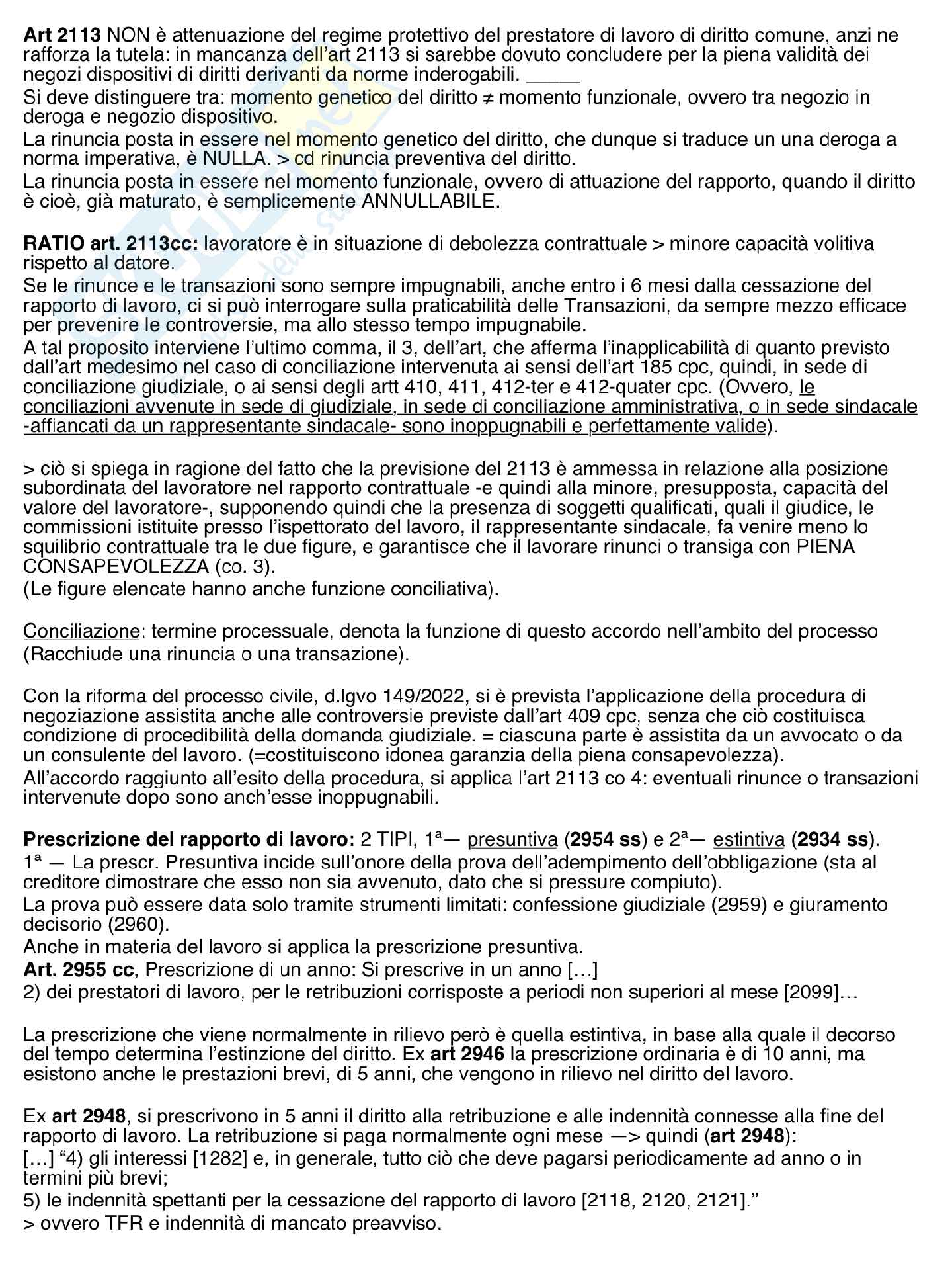 Appunti Diritto del lavoro - licenziamenti, 3ª parte Pag. 11