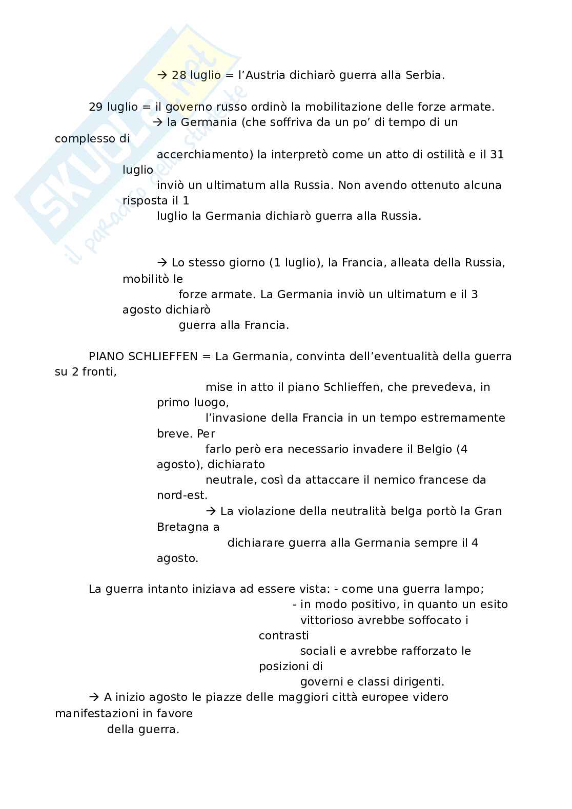 Prima Guerra Mondiale e Rivoluzione russa Pag. 2