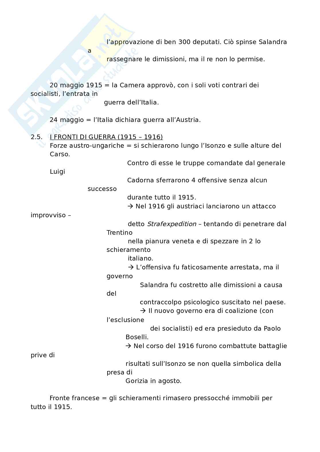 Prima Guerra Mondiale e Rivoluzione russa Pag. 6