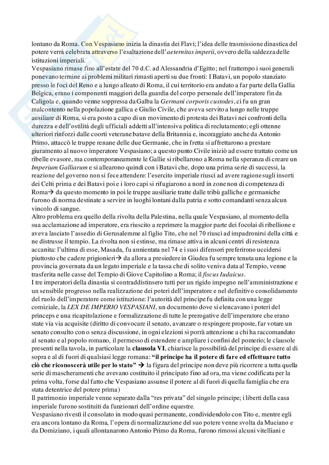 Riassunto esame Storia romana, Prof. Faoro Davide, libro consigliato Manuale di Storia romana , Geraci, Marcone Pag. 31