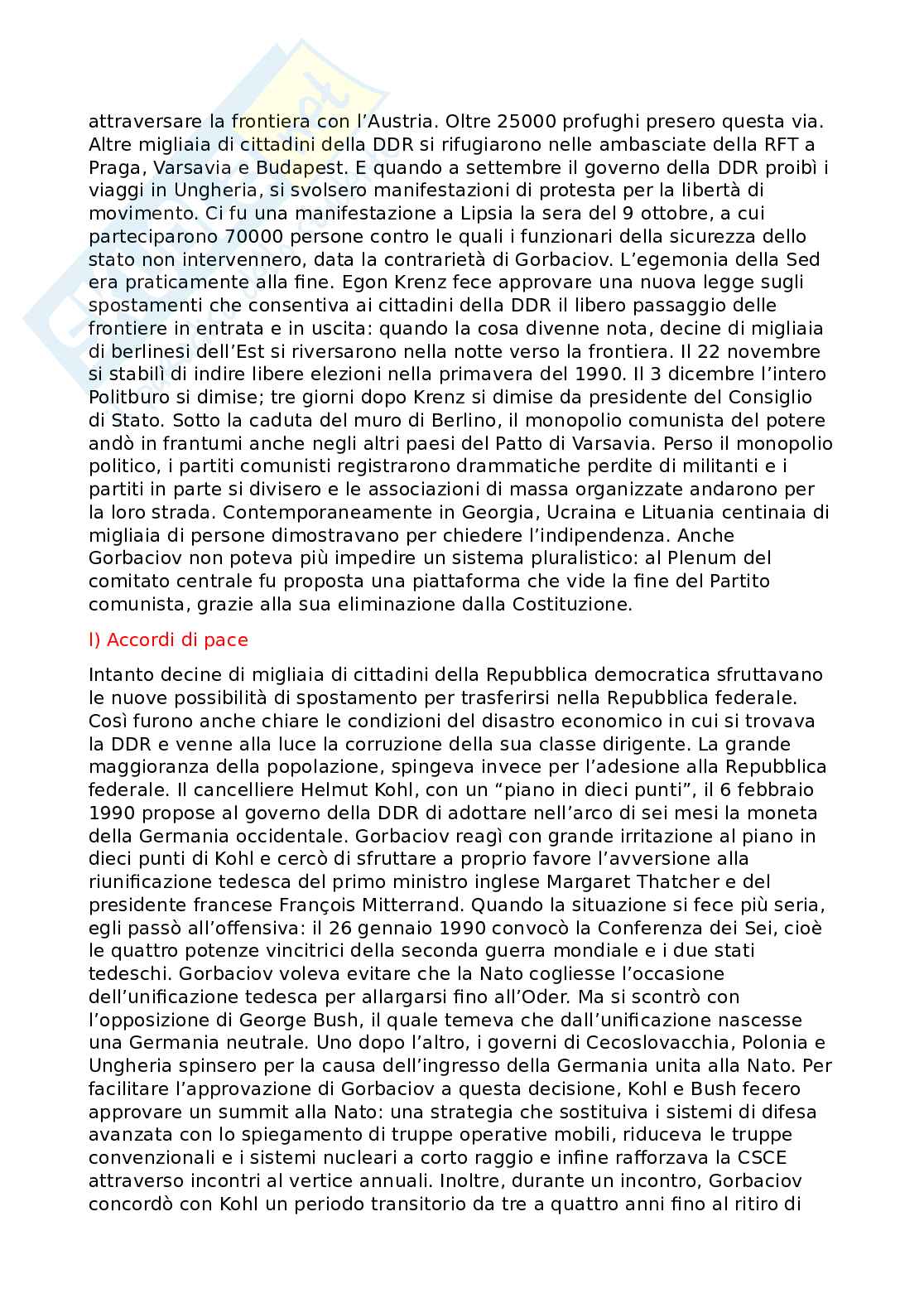 Riassunto esame Storia dell'integrazione europea, prof. Rapone, libro consigliato Storia del mondo, vol. 6 Pag. 26
