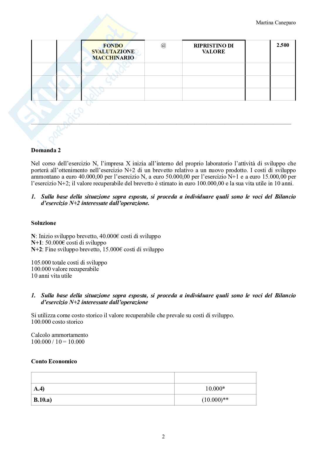 Ragioneria – Parte 3 – 8 appelli d'esame svolti + esercitazioni attivo e passivo Pag. 2