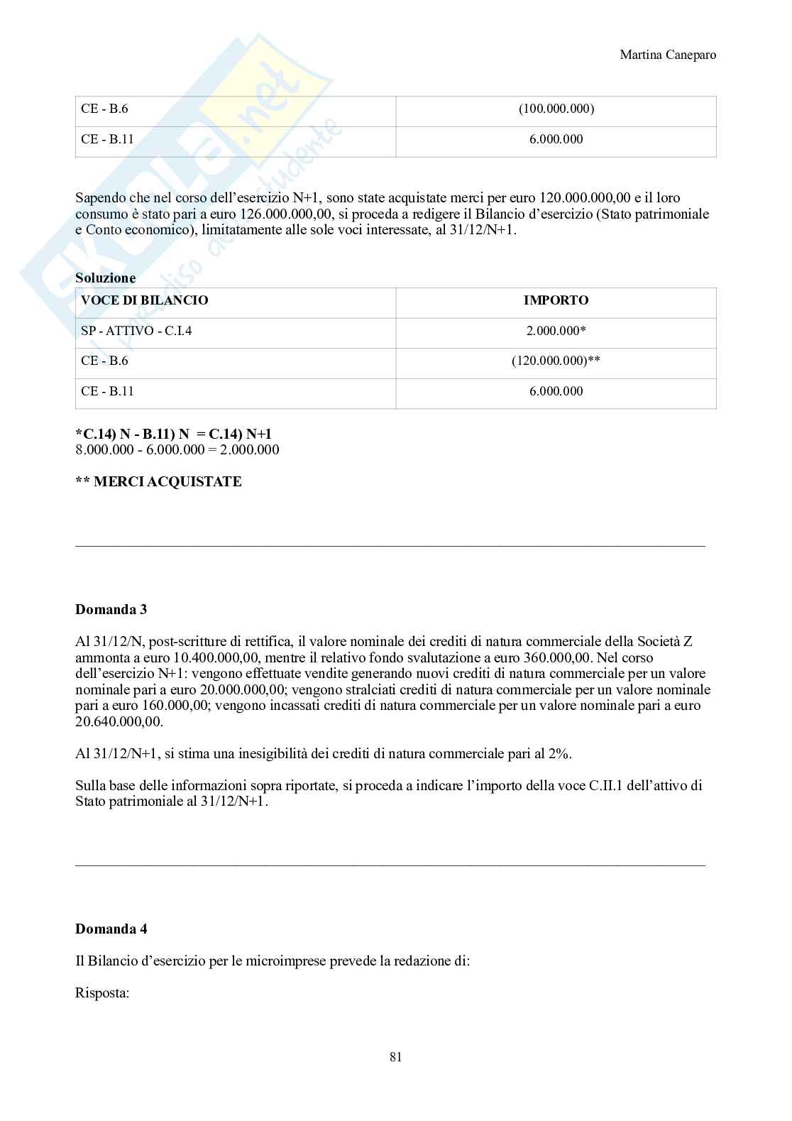 Ragioneria – Parte 3 – 8 appelli d'esame svolti + esercitazioni attivo e passivo Pag. 81