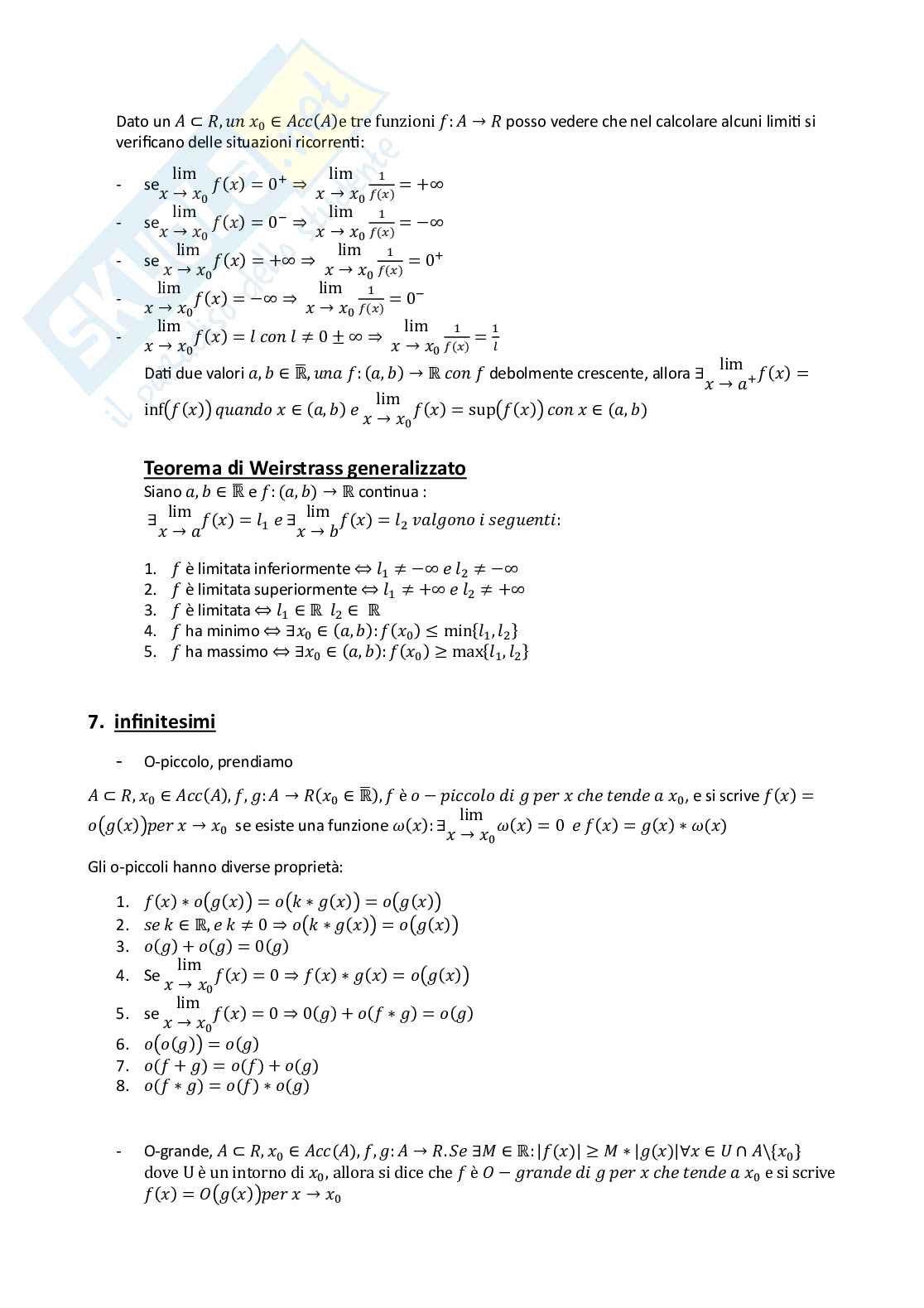 Appunti di Analisi matematica Pag. 11
