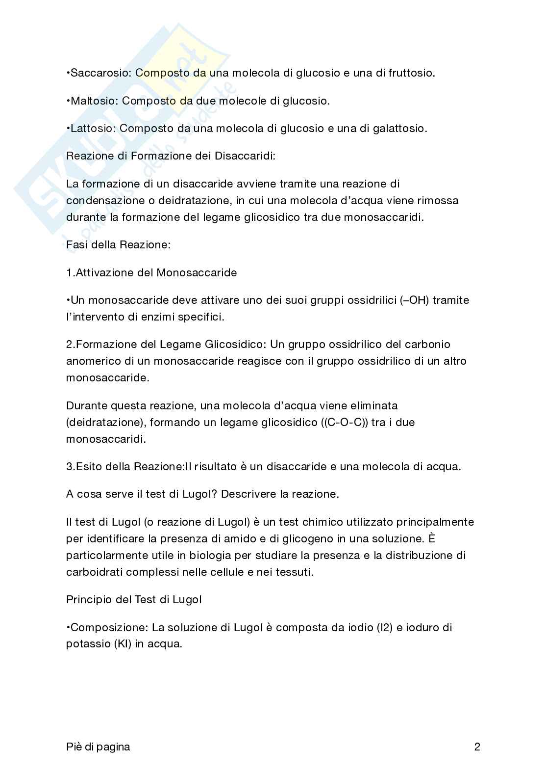 Possibili domande esame Laboratorio di Chimica per la biologia Pag. 2