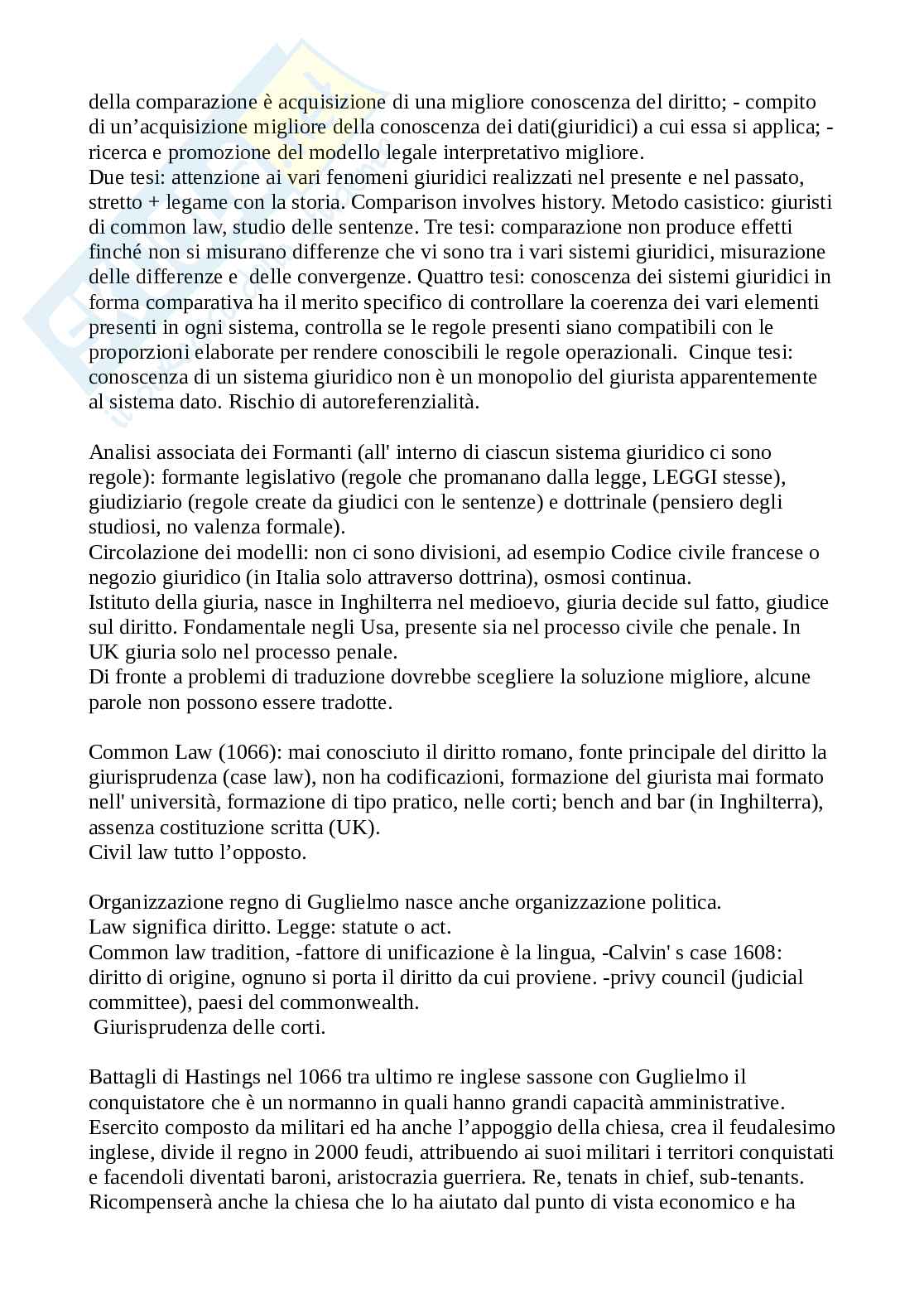 Appunti di Diritto privato comparato Pag. 2