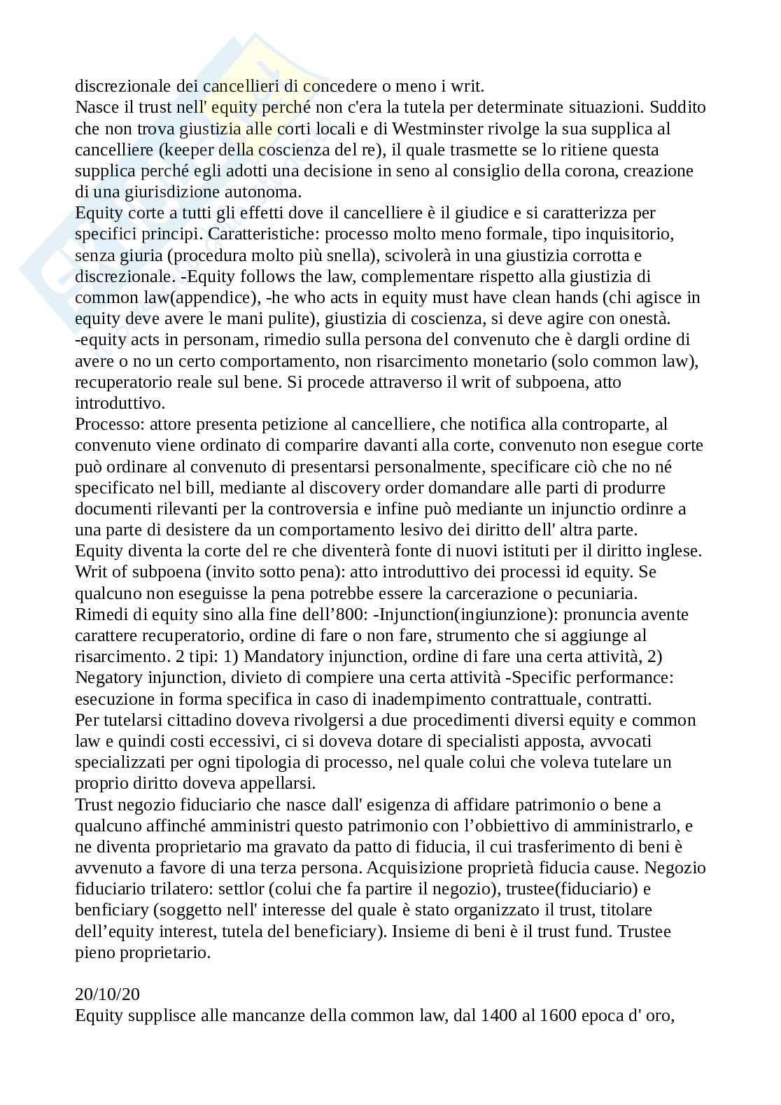 Appunti di Diritto privato comparato Pag. 6