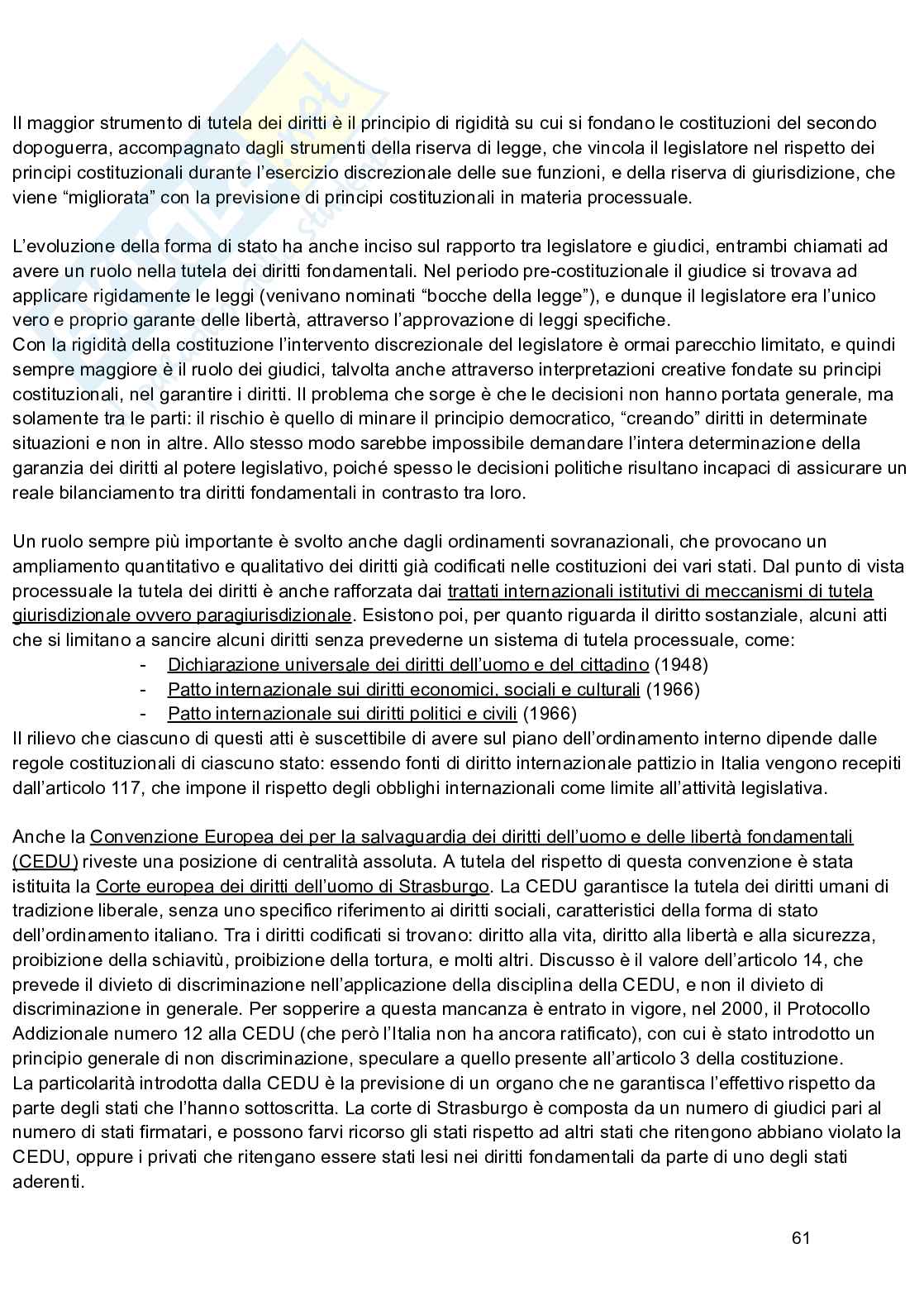 Riassunto esame Diritto Costituzionale, Prof. D'Amico Marilisa, libro consigliato Lezioni di diritto costituzionale, terza edizione, D'Amico, Arconzo, Leone Pag. 61