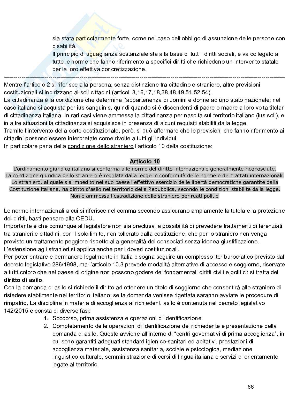 Riassunto esame Diritto Costituzionale, Prof. D'Amico Marilisa, libro consigliato Lezioni di diritto costituzionale, terza edizione, D'Amico, Arconzo, Leone Pag. 66