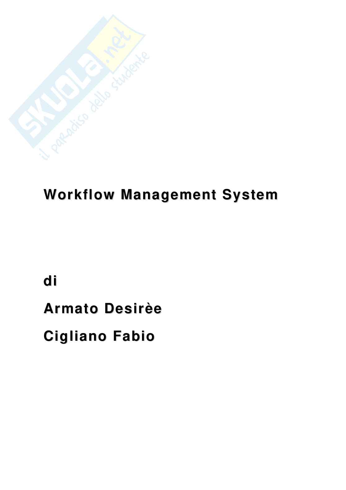 Workflow Management System Pag. 2